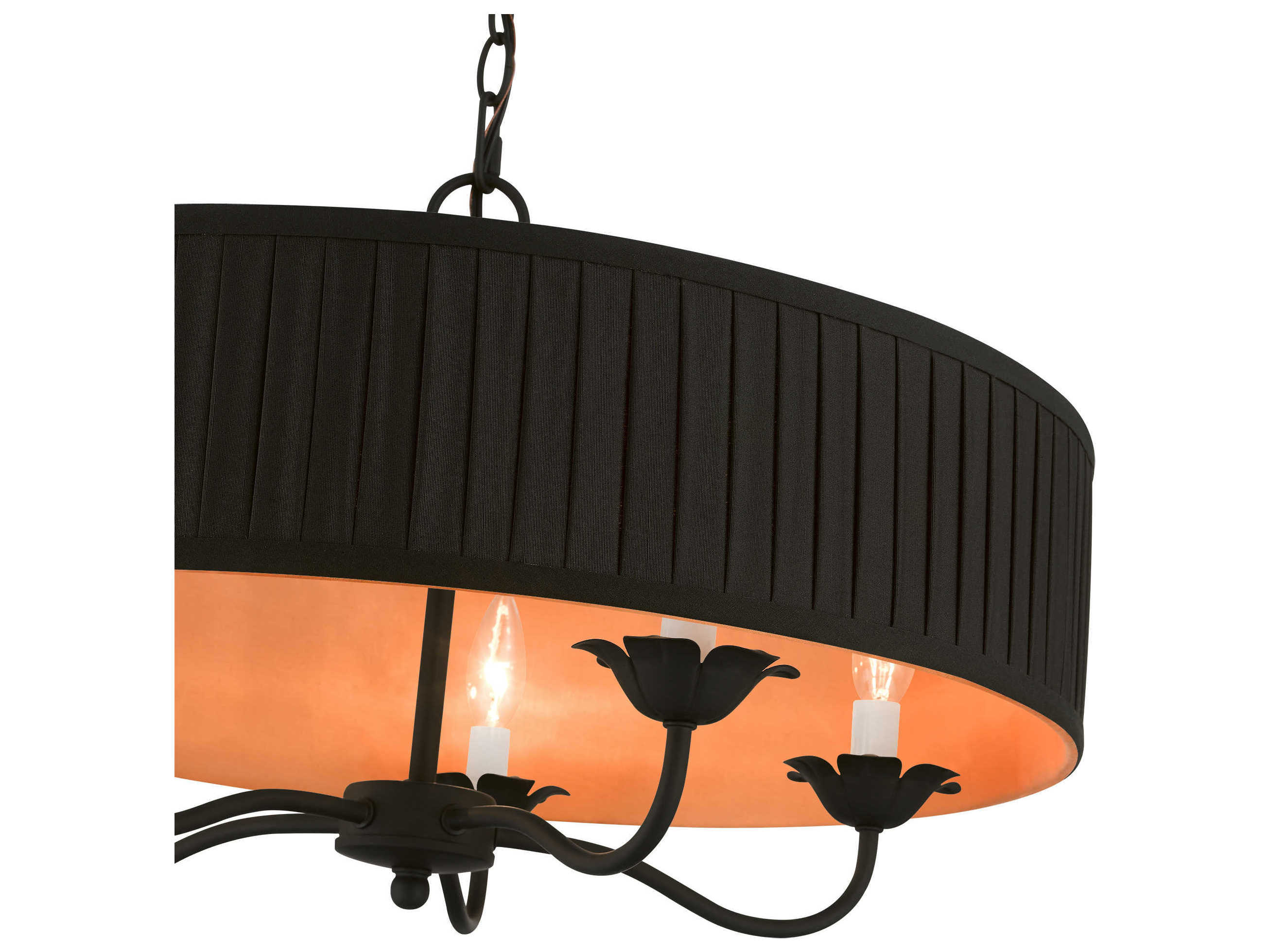 Livex Lighting Harrington 5-Light Black Drum Chandelier