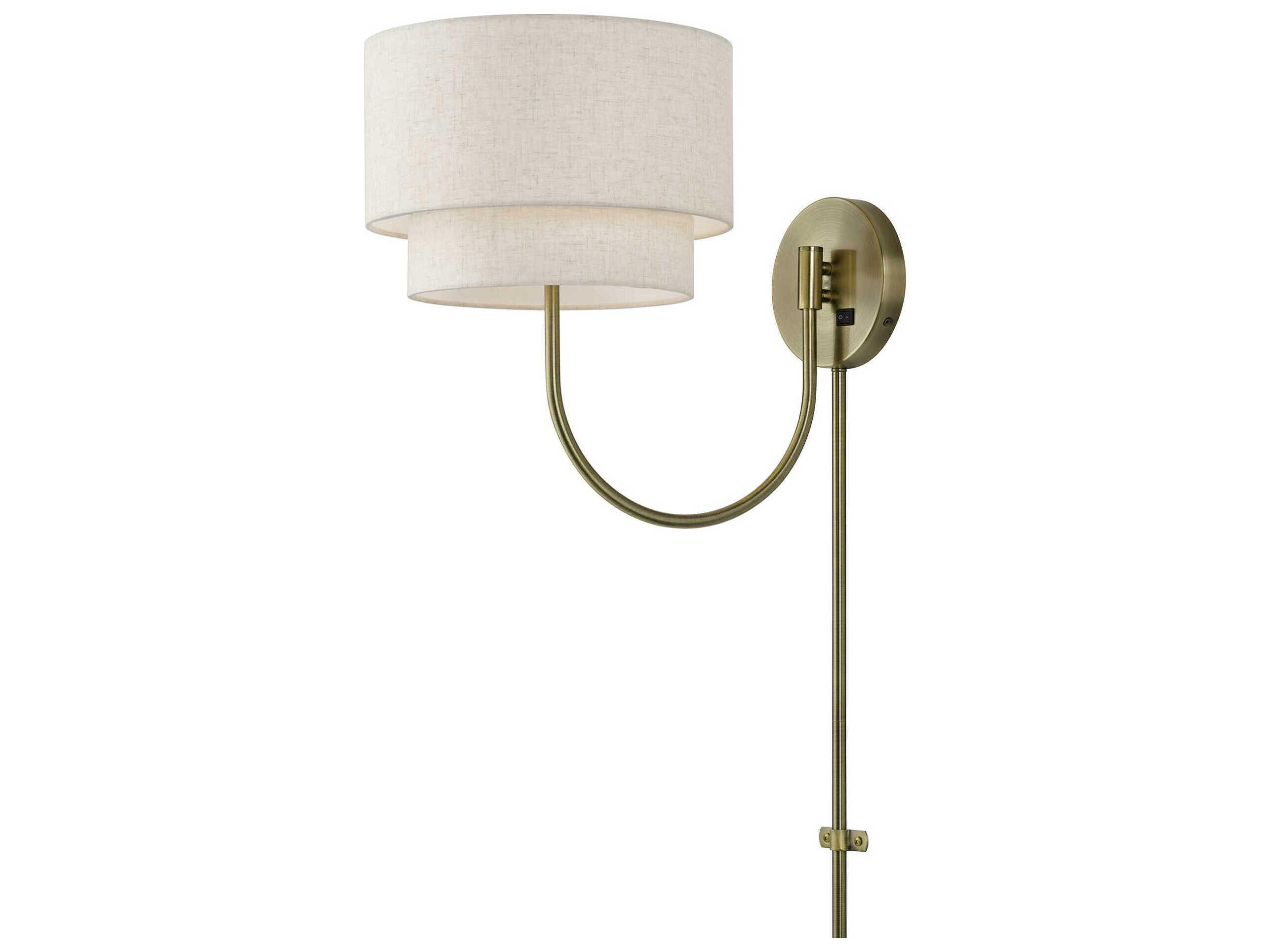 Livex Lighting Manorwood 1-Light Antique Brass Swing Wall Sconce