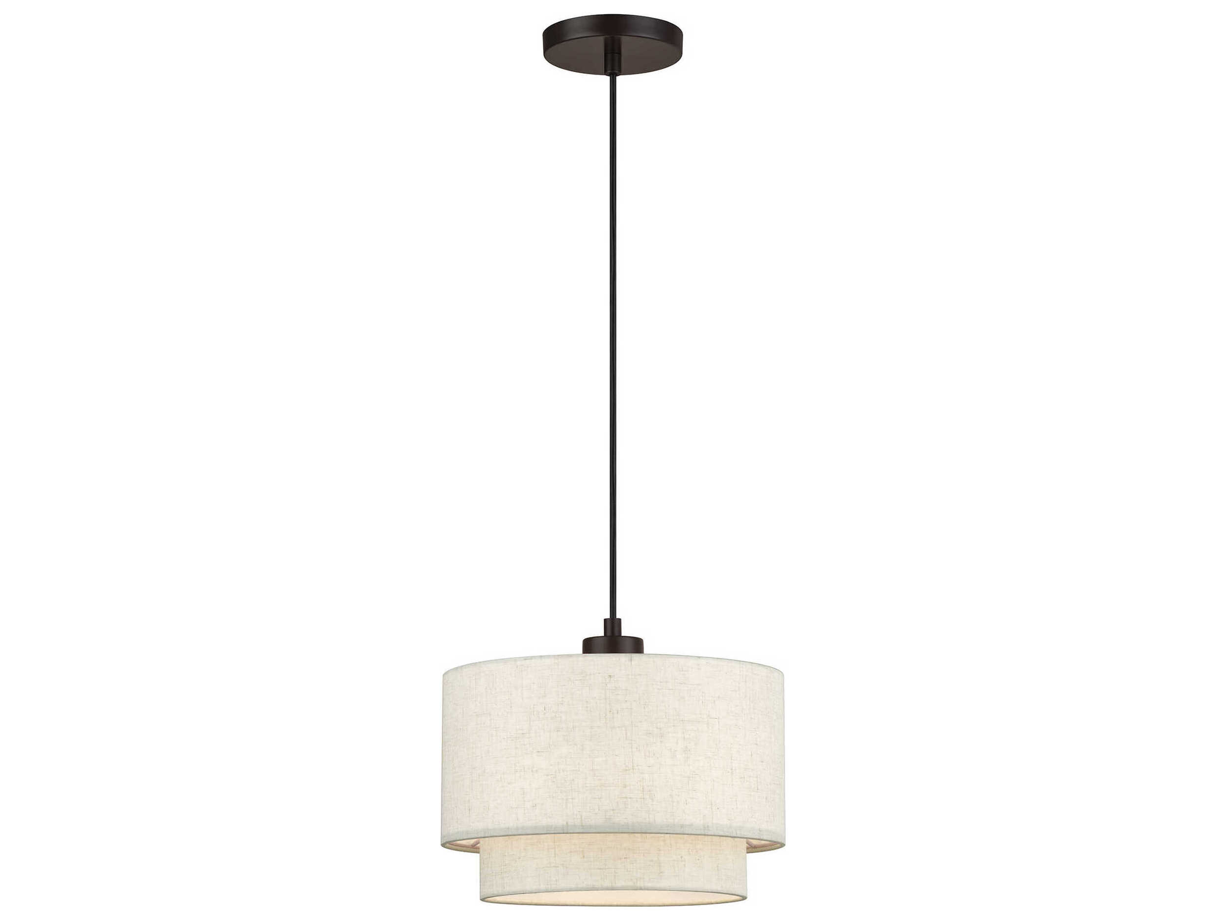 Livex Lighting Manorwood 1-Light English Bronze Drum Mini Pendant