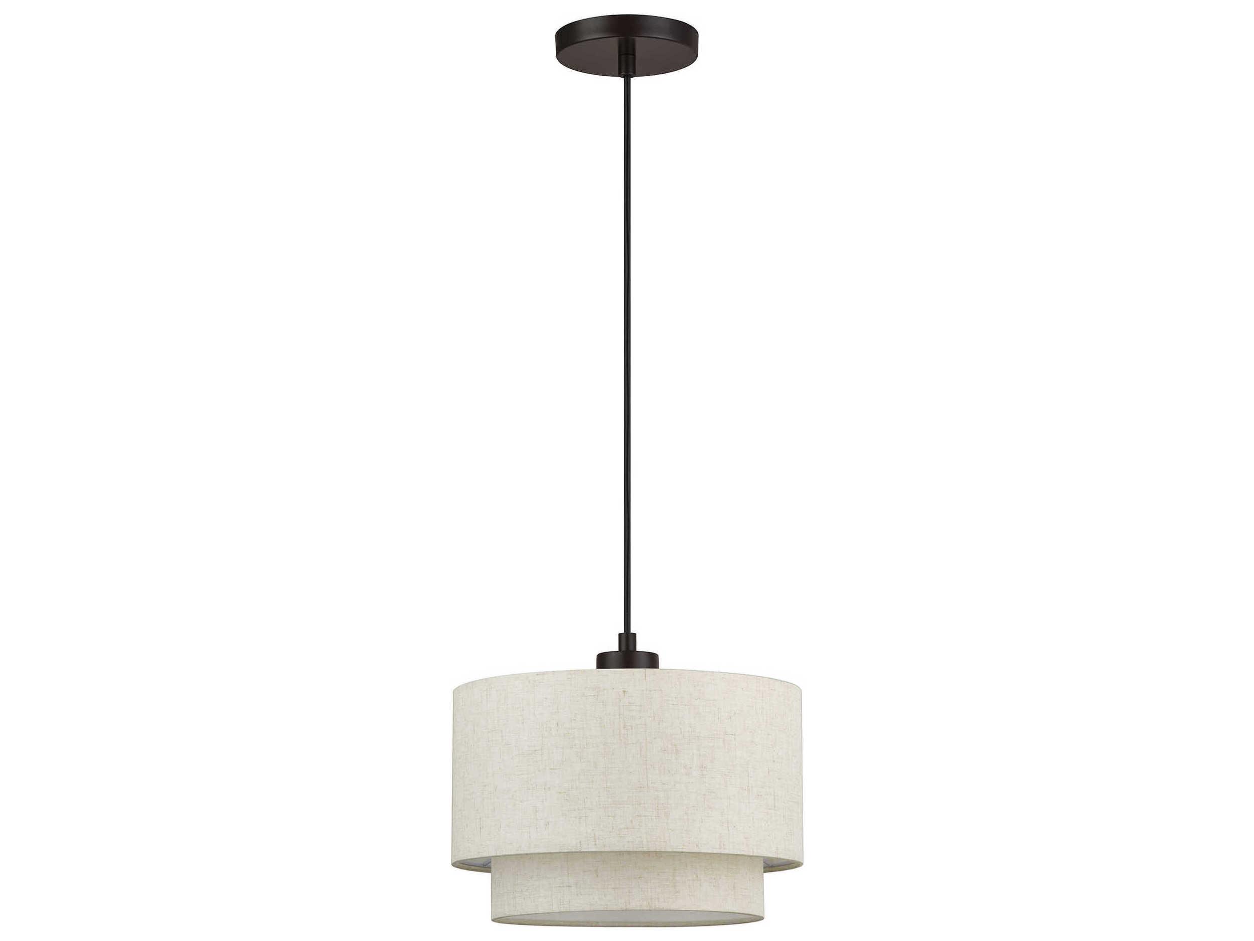 Livex Lighting Manorwood 1-Light English Bronze Drum Mini Pendant