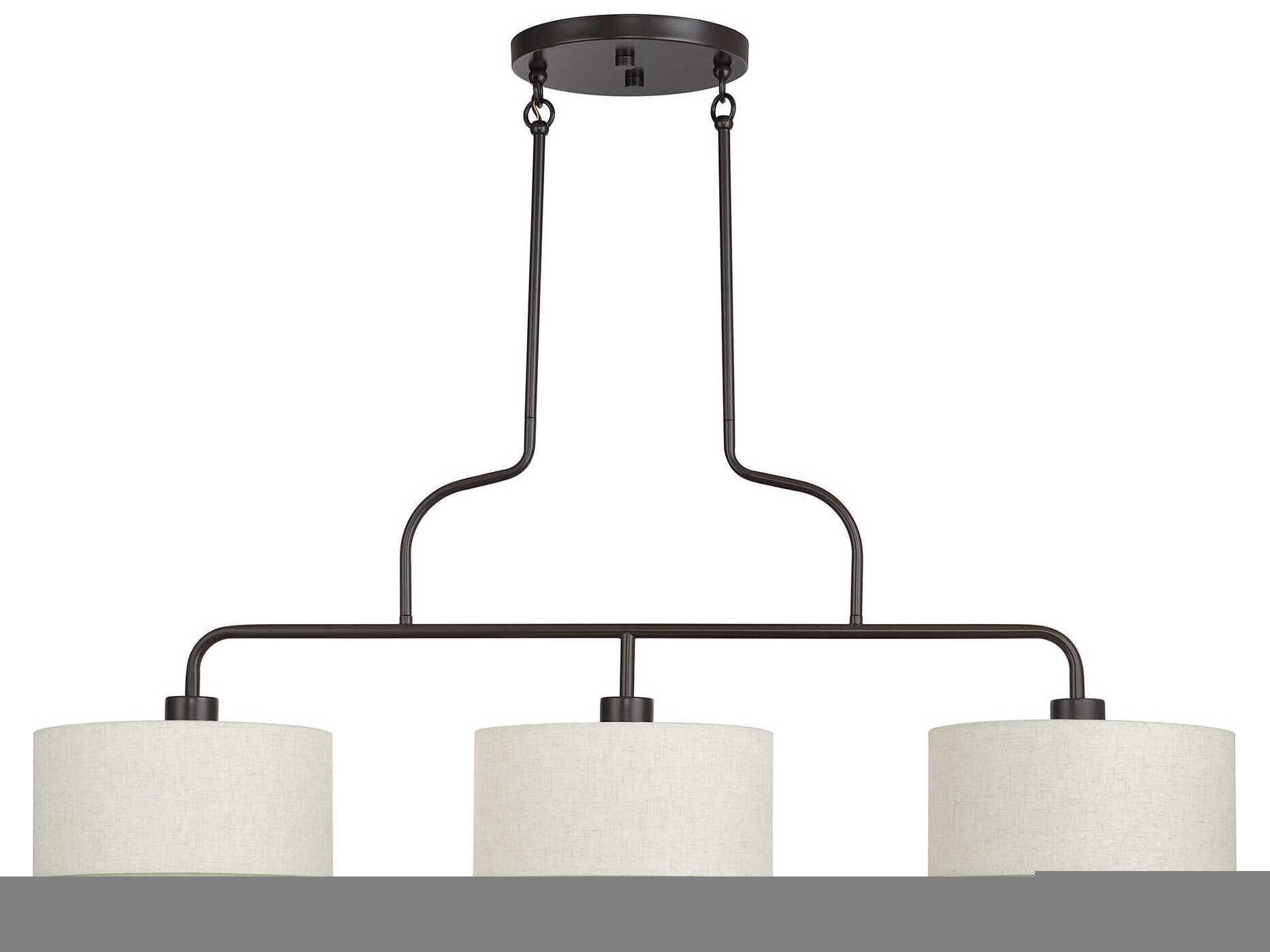 Livex Lighting Manorwood 3-Light English Bronze Drum Island Pendant