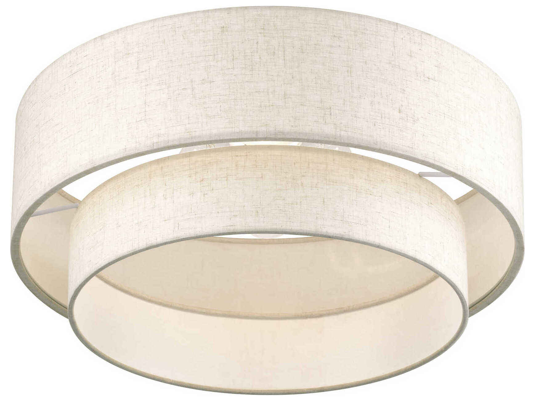 Livex Lighting Manorwood 3-Light English Bronze Drum Semi Flush Mount