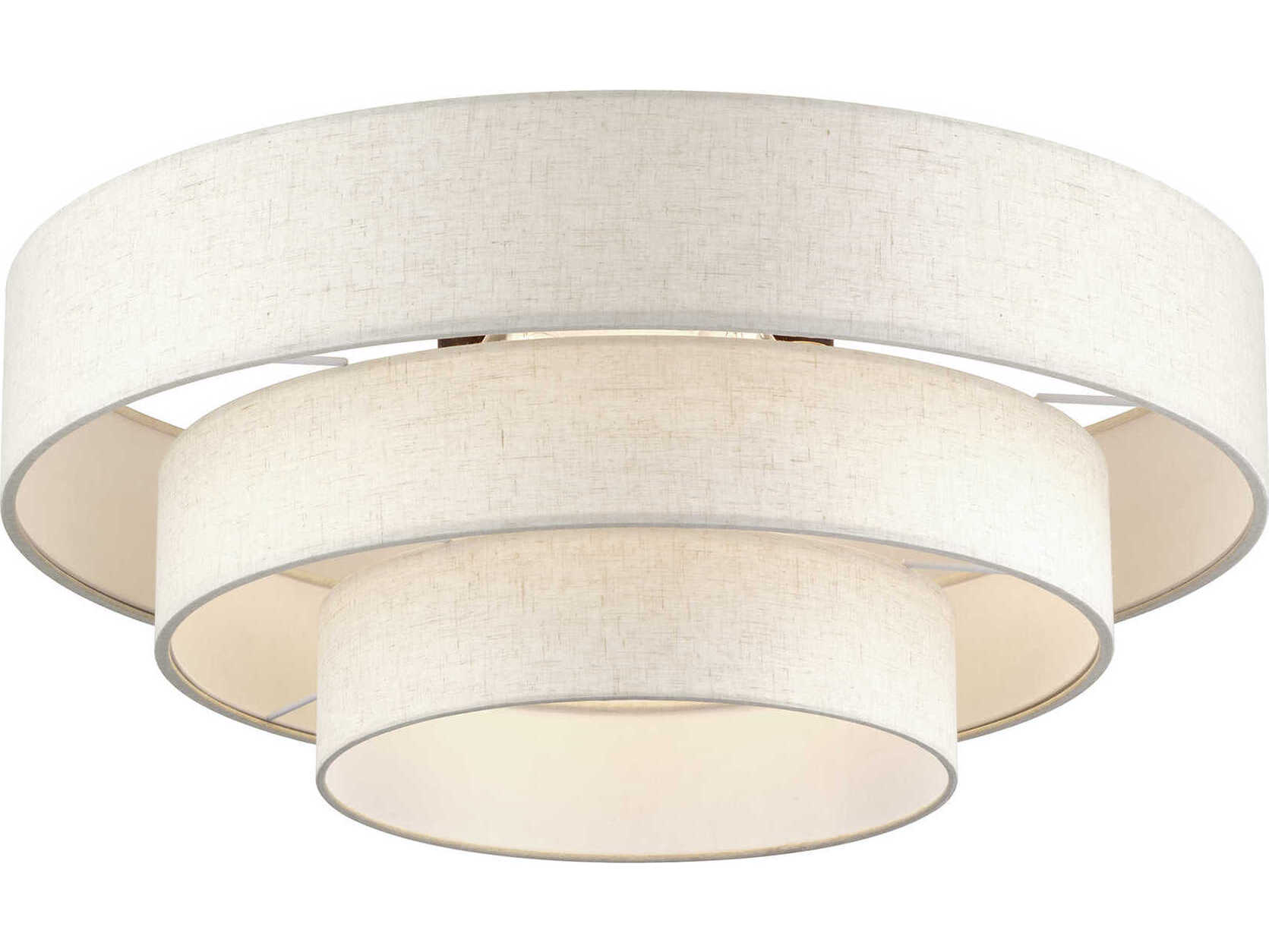 Livex Lighting Manorwood 5-Light English Bronze Drum Semi Flush Mount