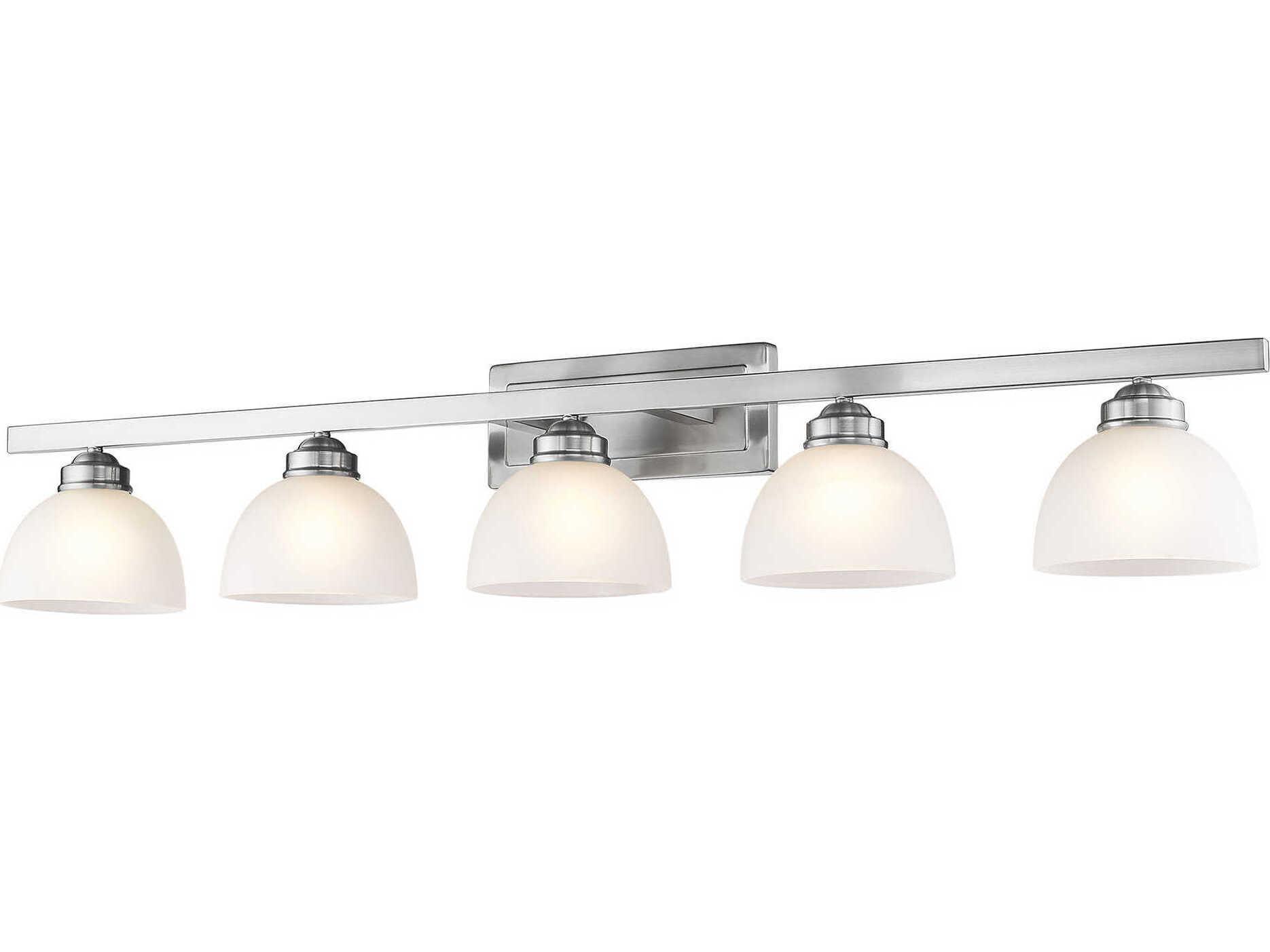 Livex Lighting Somerset 5-Light Brushed Nickel Glass Vanity Light