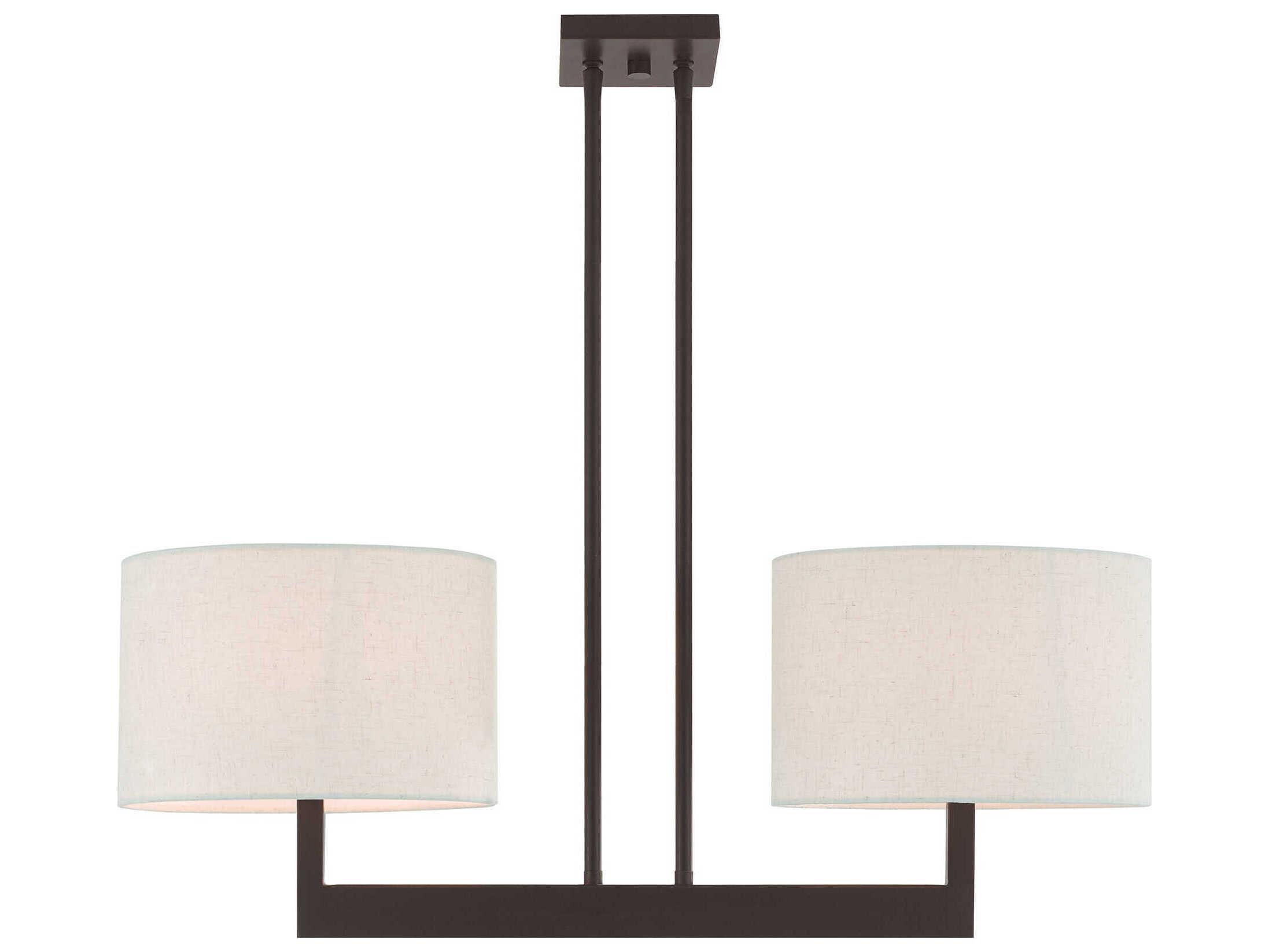 Livex Lighting Hayworth 2-Light Bronze Drum Island Pendant
