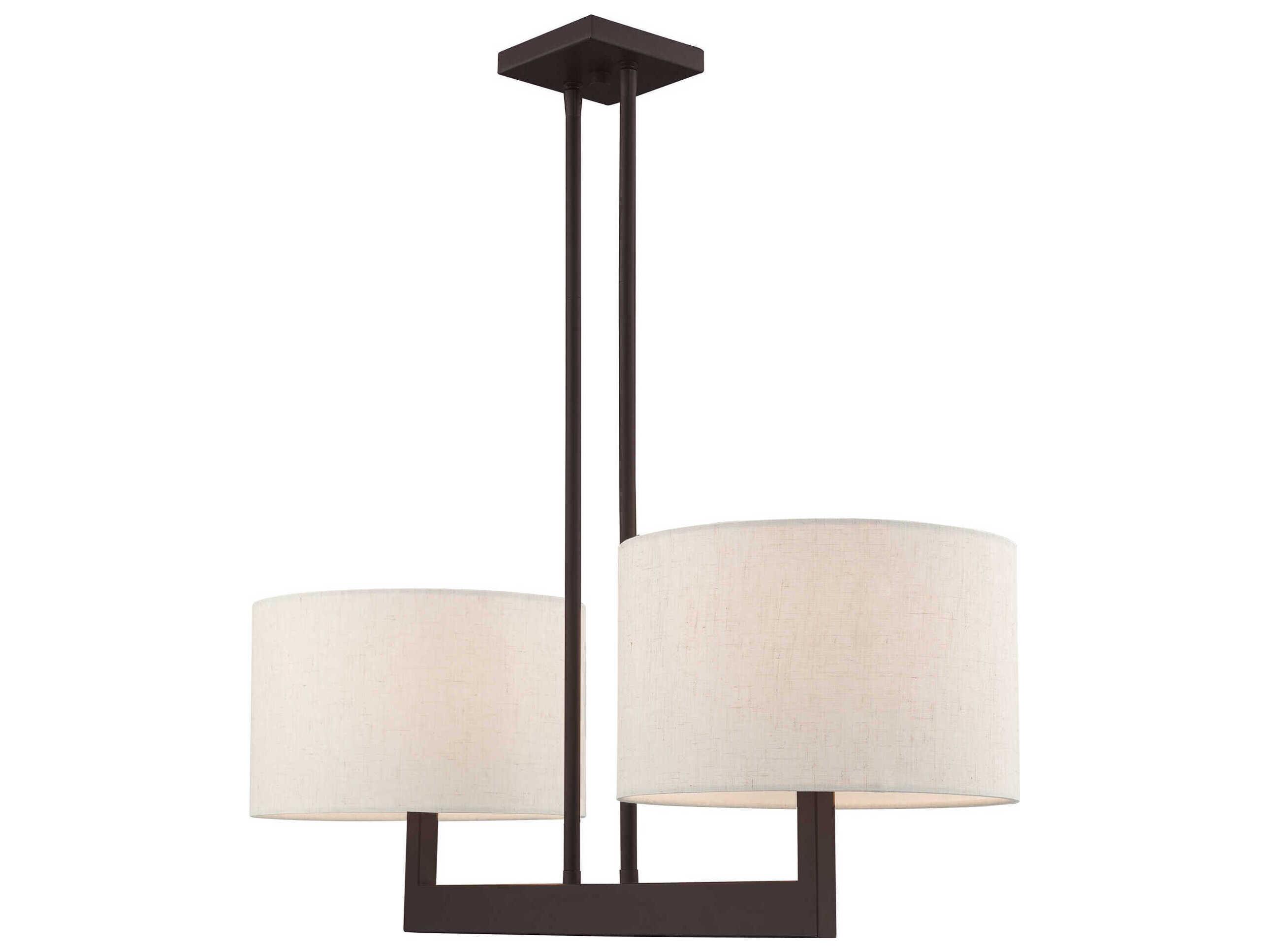 Livex Lighting Hayworth 2-Light Bronze Drum Island Pendant