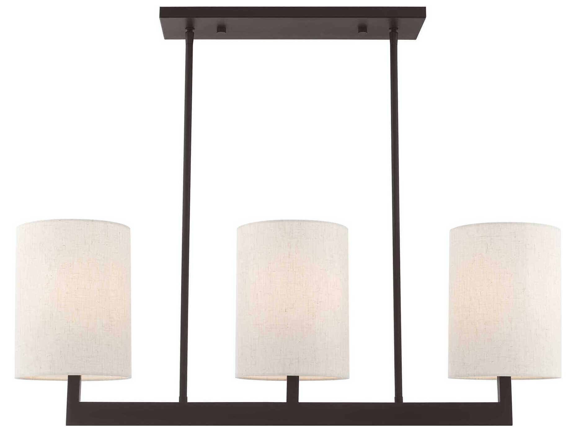 Livex Lighting Hayworth 3-Light Bronze Cylinder Island Pendant