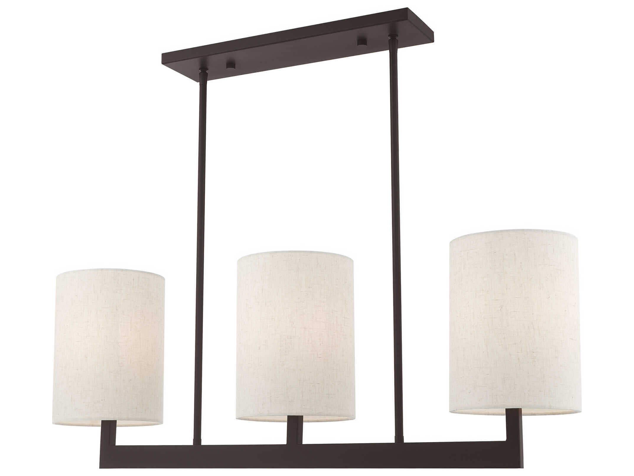 Livex Lighting Hayworth 3-Light Bronze Cylinder Island Pendant