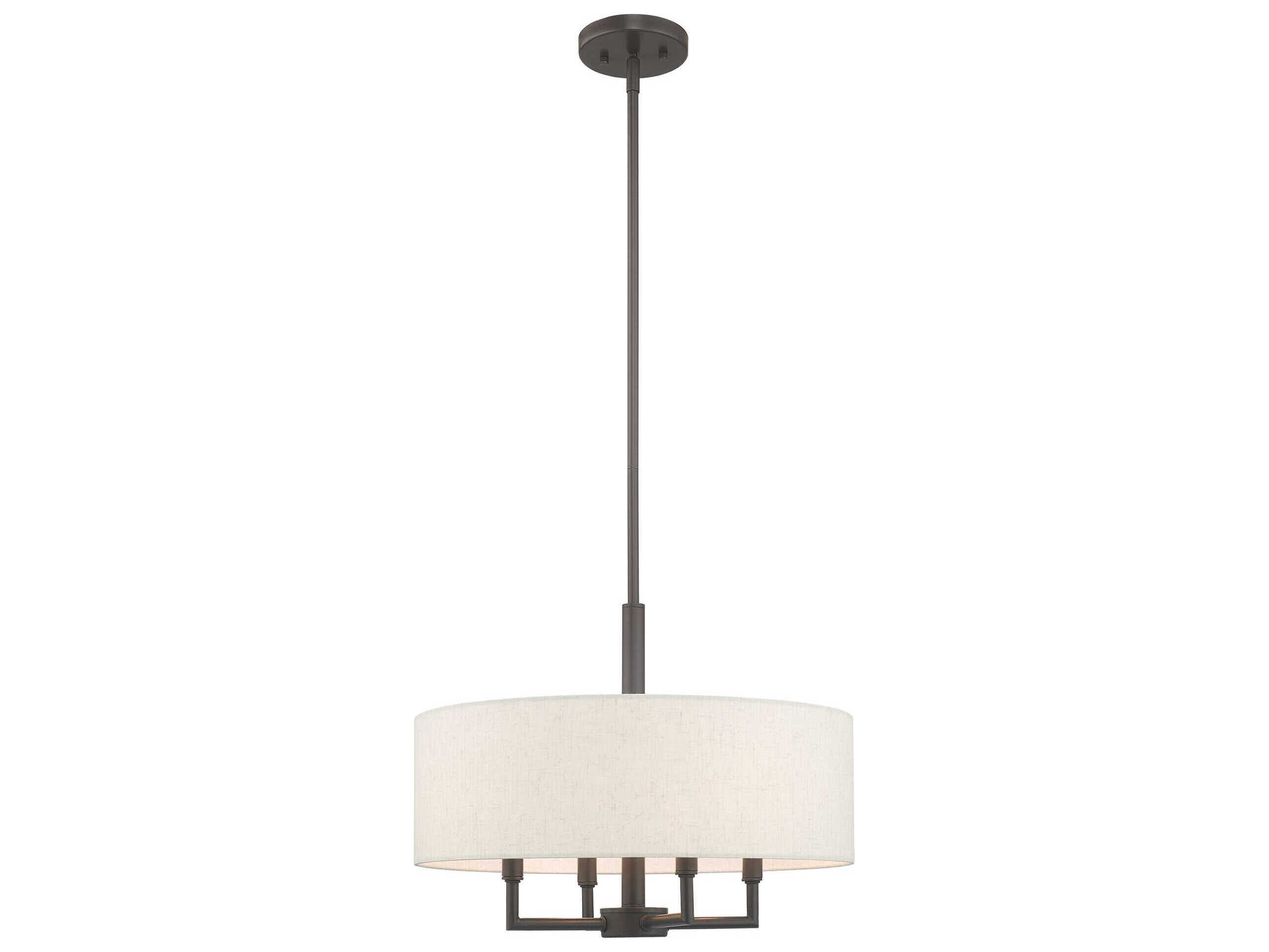 Livex Lighting Meridian 4-Light English Bronze Candelabra Drum Chandelier