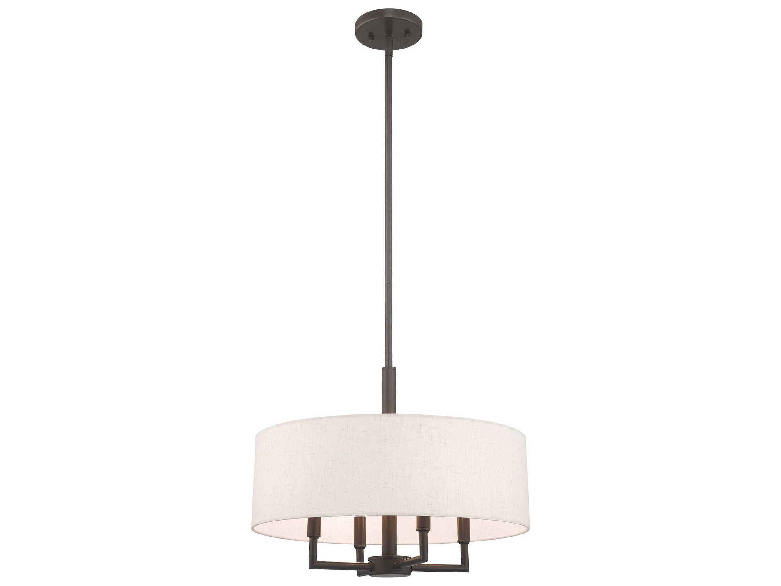 Livex Lighting Meridian 4-Light English Bronze Candelabra Drum Chandelier