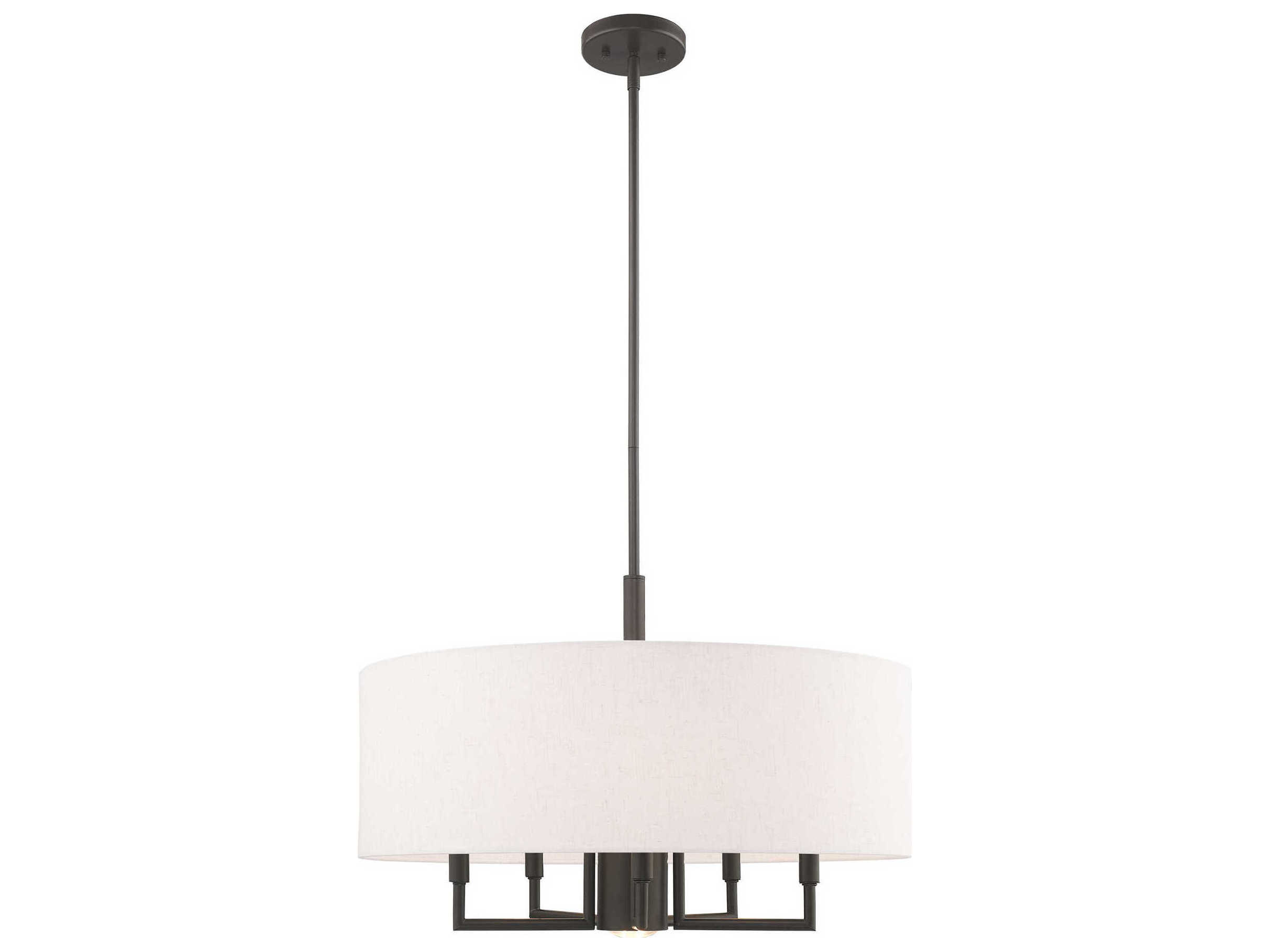 Livex Lighting Meridian 6-Light English Bronze Candelabra Drum Chandelier