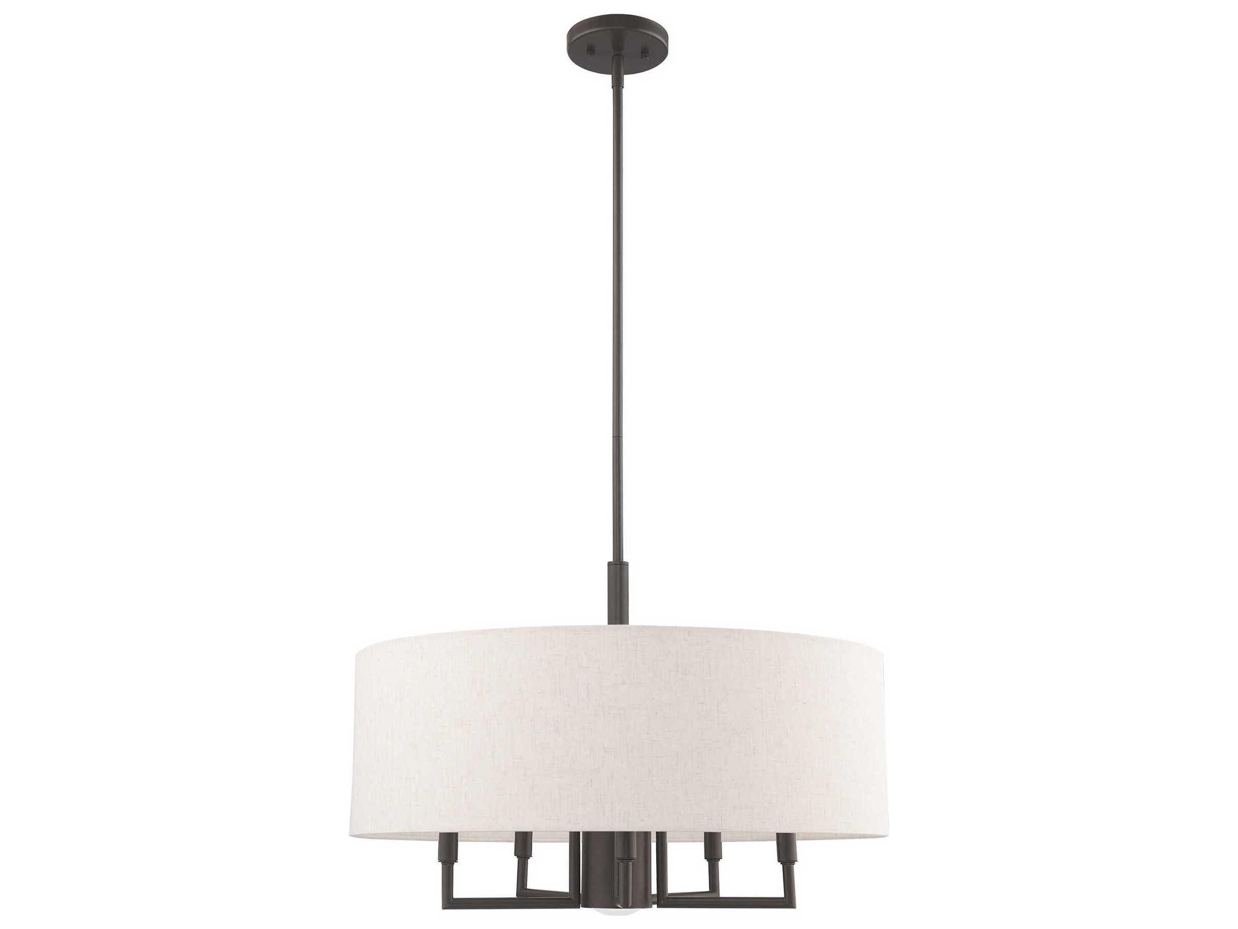 Livex Lighting Meridian 6-Light English Bronze Candelabra Drum Chandelier