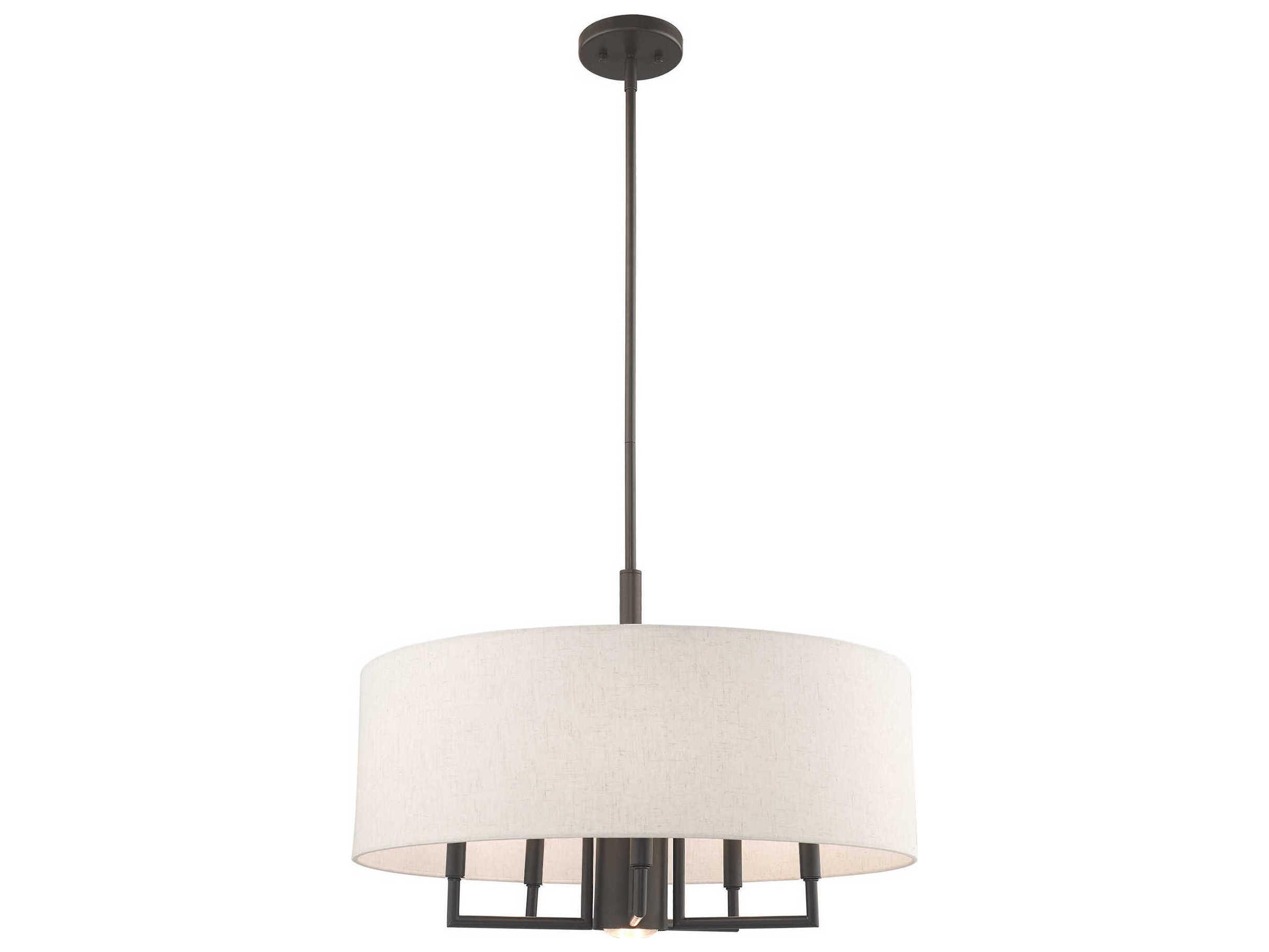 Livex Lighting Meridian 6-Light English Bronze Candelabra Drum Chandelier