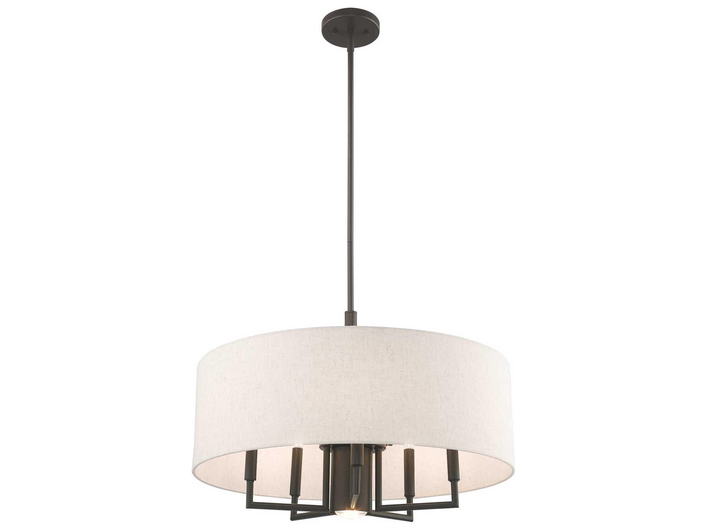 Livex Lighting Meridian 6-Light English Bronze Candelabra Drum Chandelier