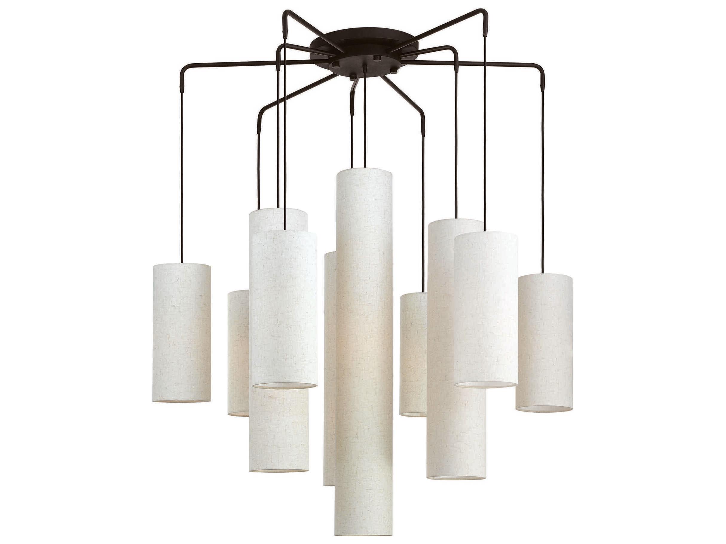 Livex Lighting Strathmore 15-Light Bronze Cylinder Pendant