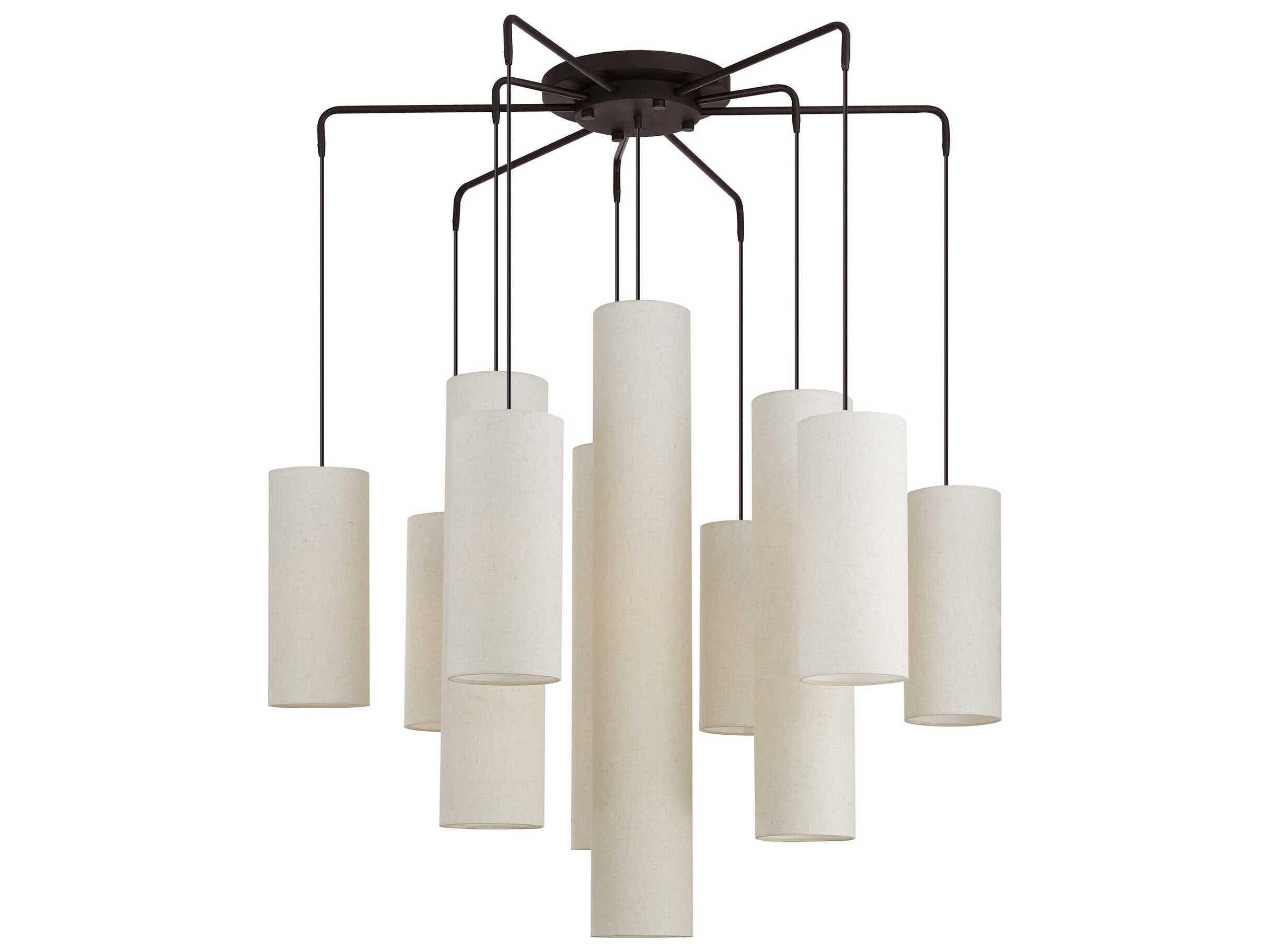 Livex Lighting Strathmore 15-Light Bronze Cylinder Pendant