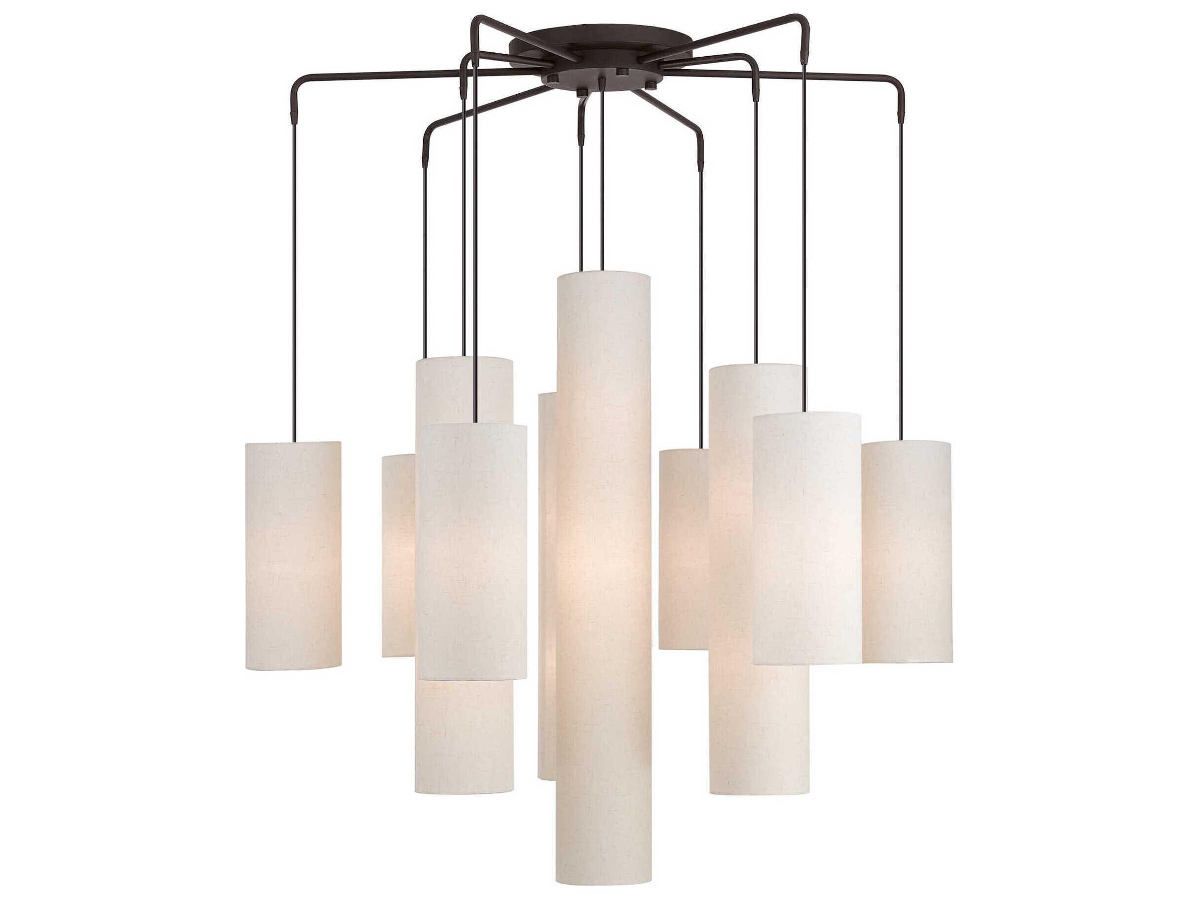 Livex Lighting Strathmore 15-Light Bronze Cylinder Pendant