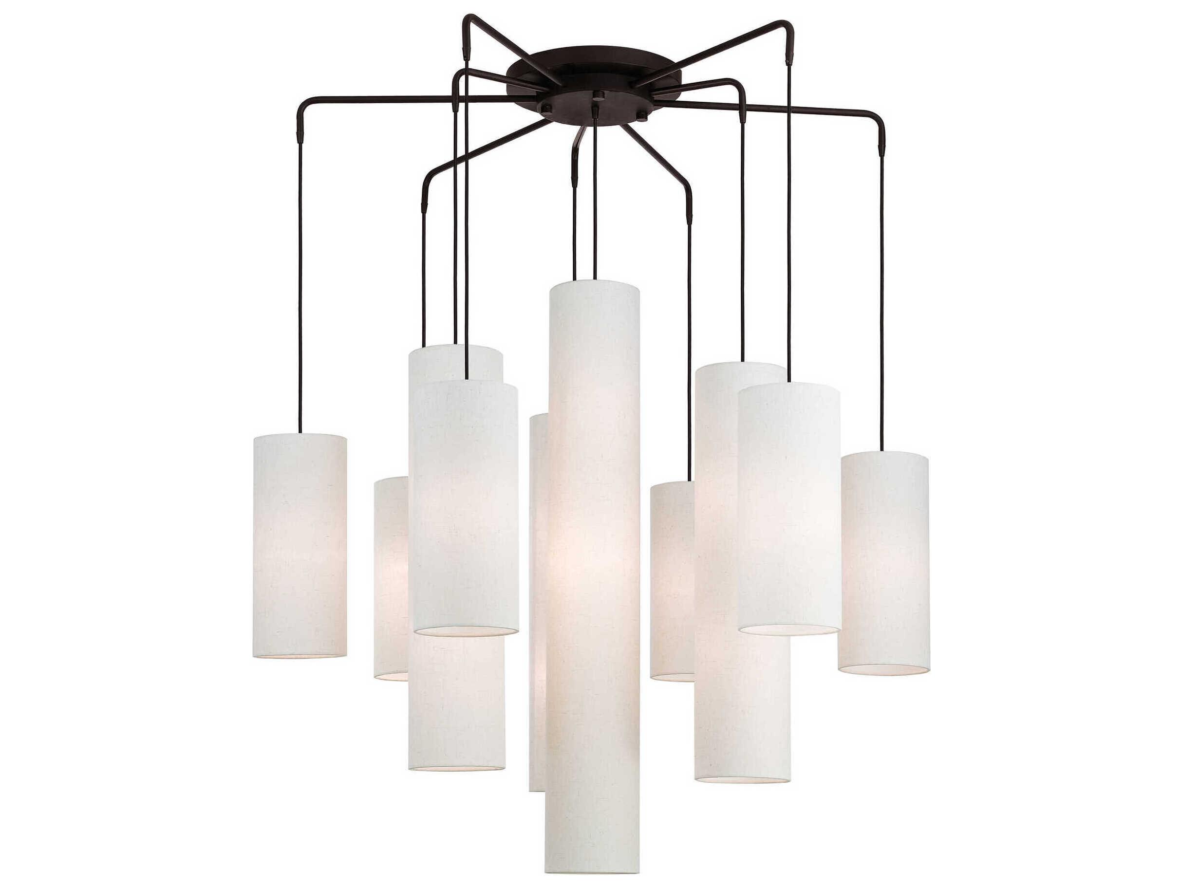 Livex Lighting Strathmore 15-Light Bronze Cylinder Pendant