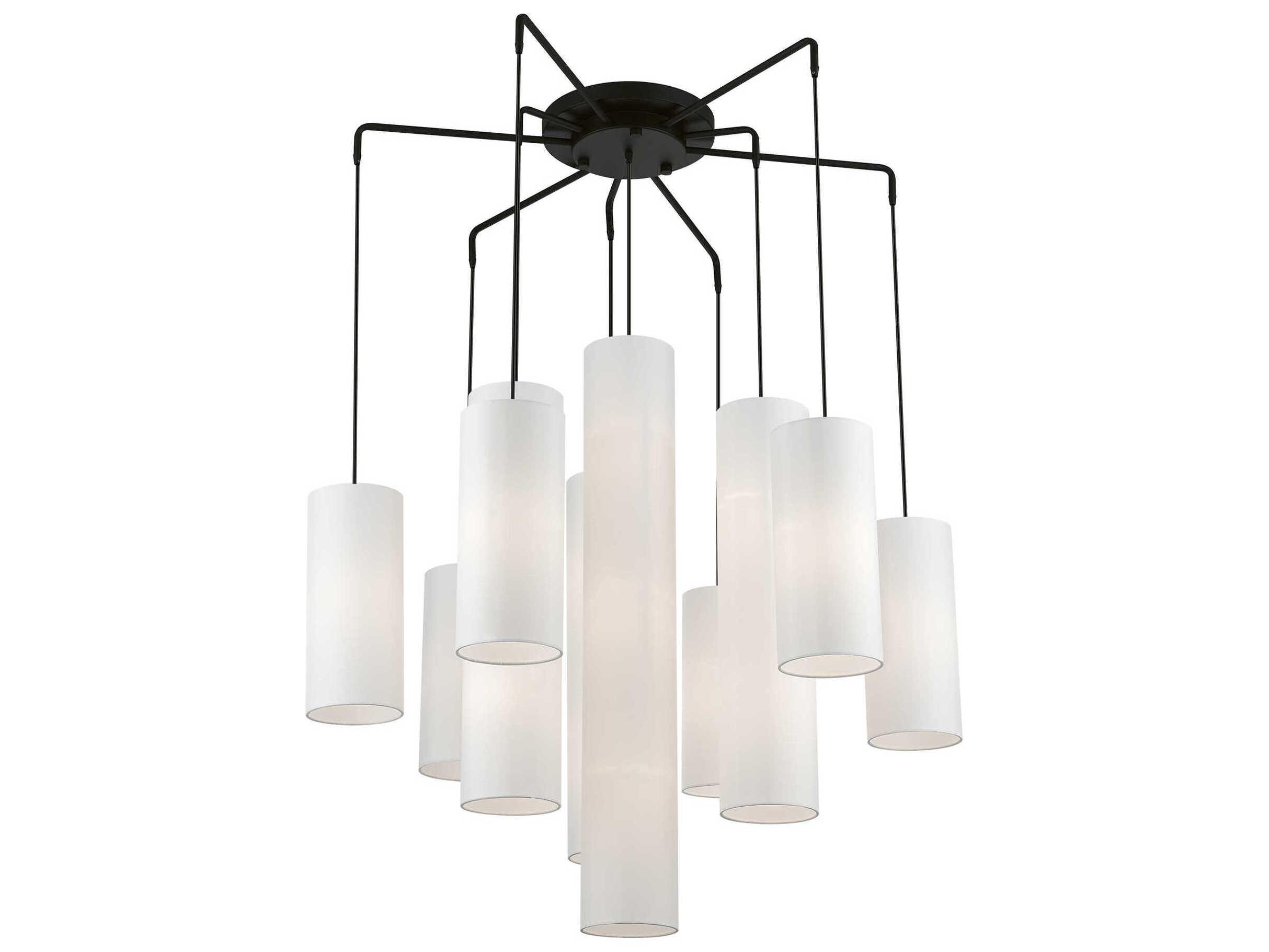 Livex Lighting Strathmore 15-Light Black Cylinder Pendant