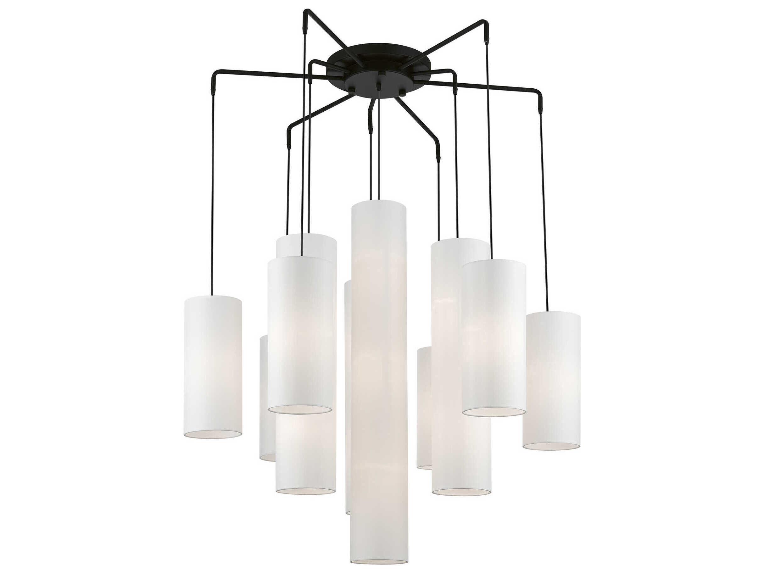 Livex Lighting Strathmore 15-Light Black Cylinder Pendant