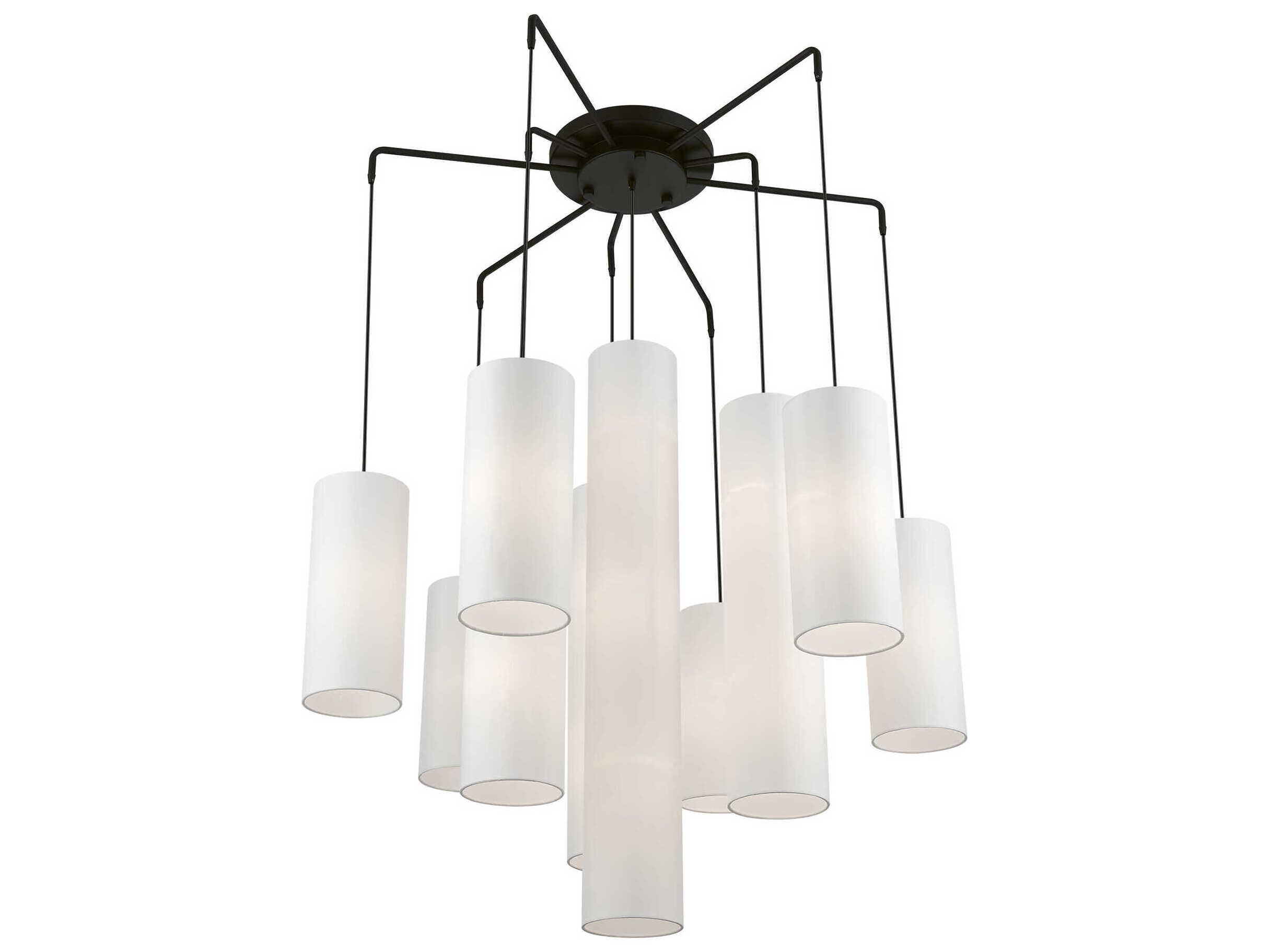 Livex Lighting Strathmore 15-Light Black Cylinder Pendant