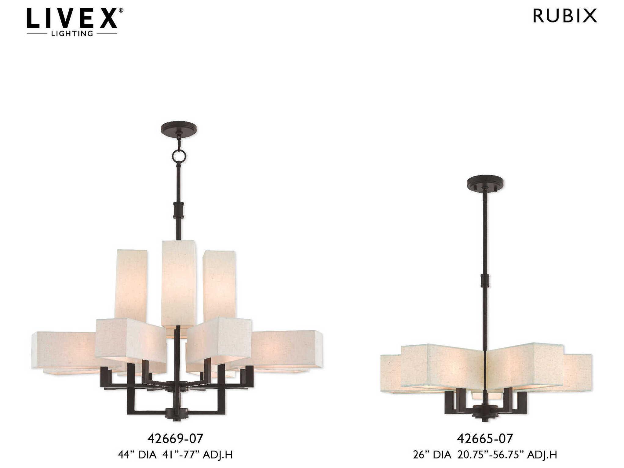 Livex Lighting Rubix 5-Light Bronze Chandelier