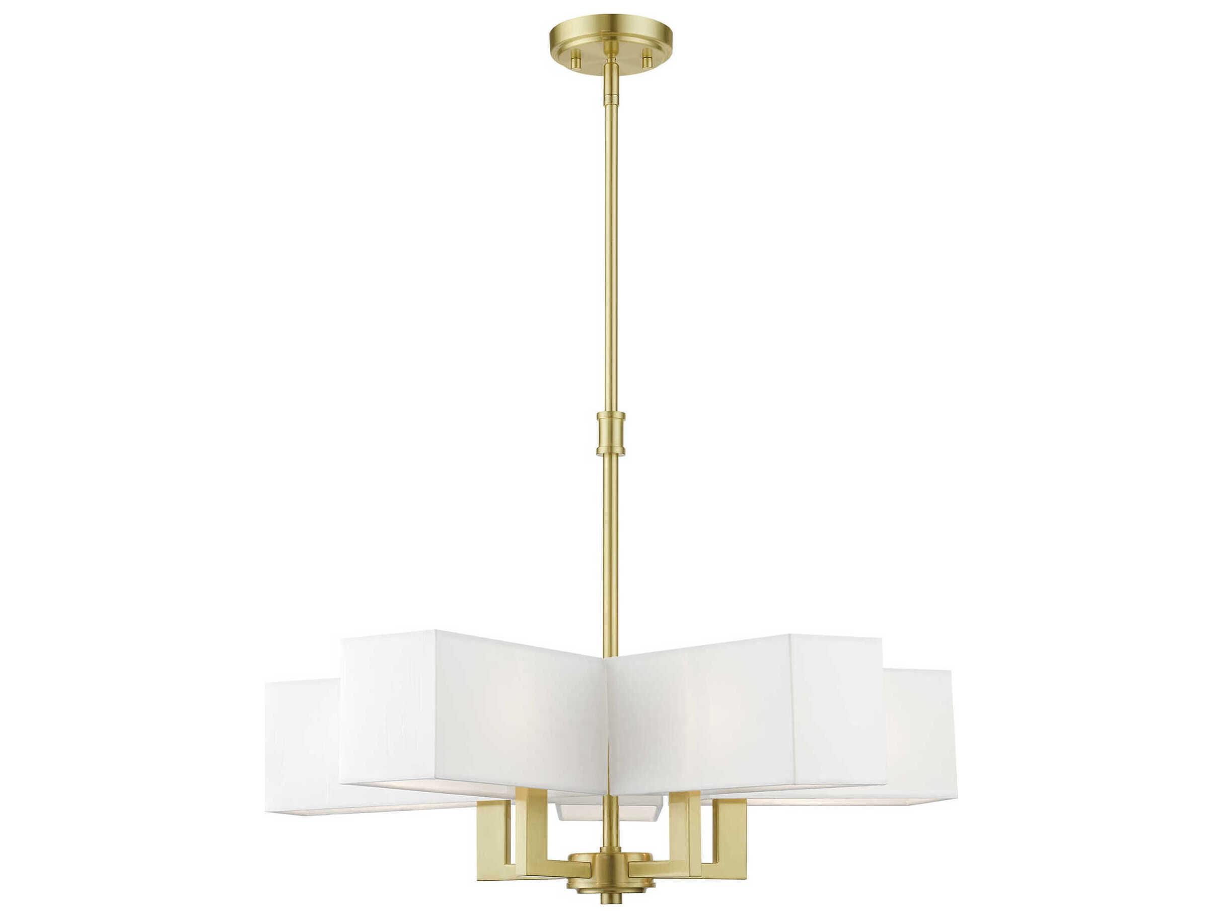 Livex Lighting Rubix 5-Light Black Brass Geometric Chandelier