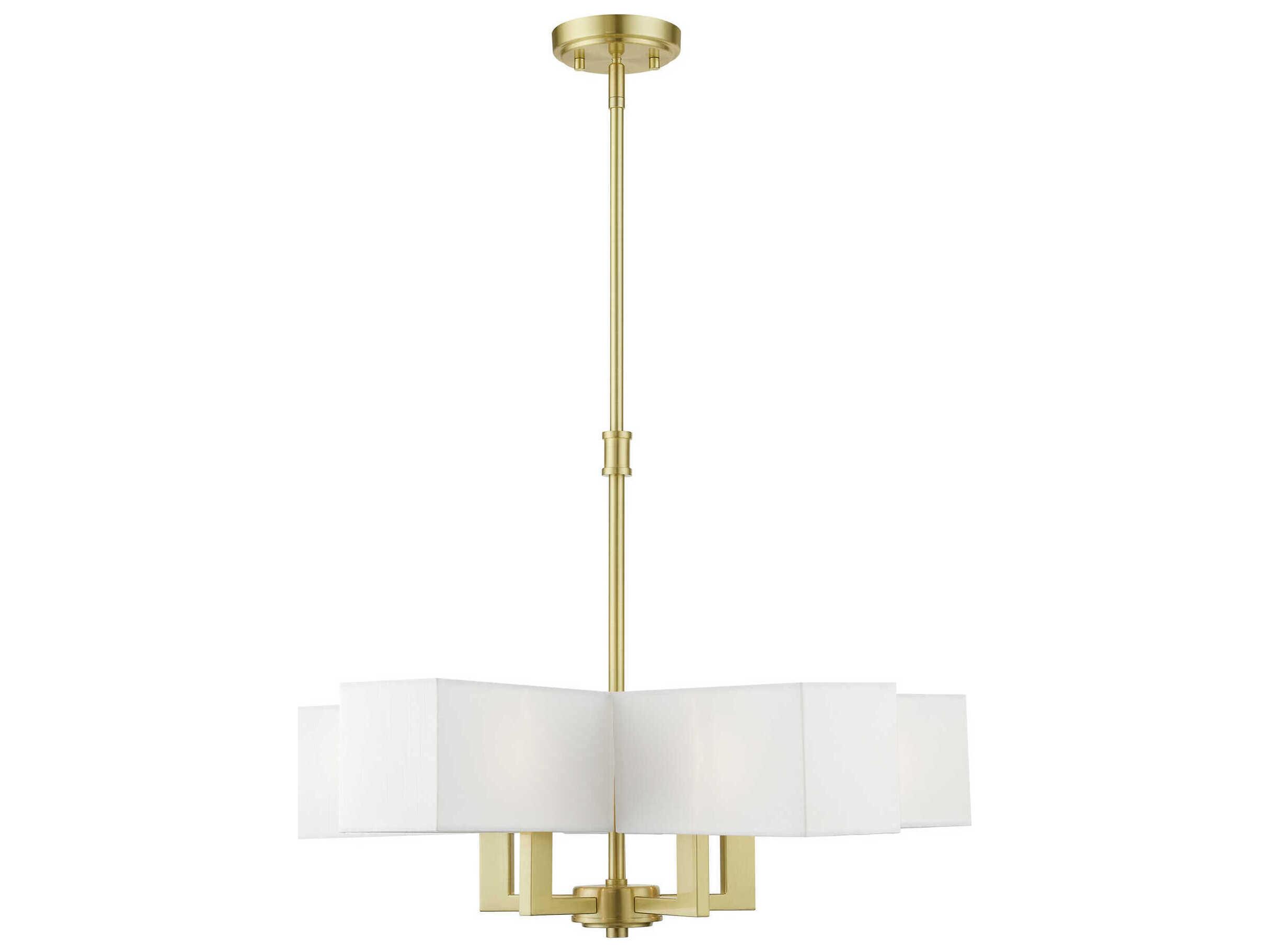 Livex Lighting Rubix 5-Light Black Brass Geometric Chandelier