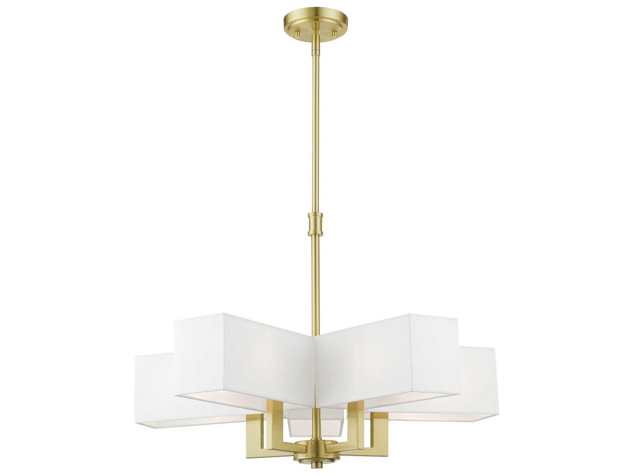 Livex Lighting Rubix 5-Light Black Brass Geometric Chandelier