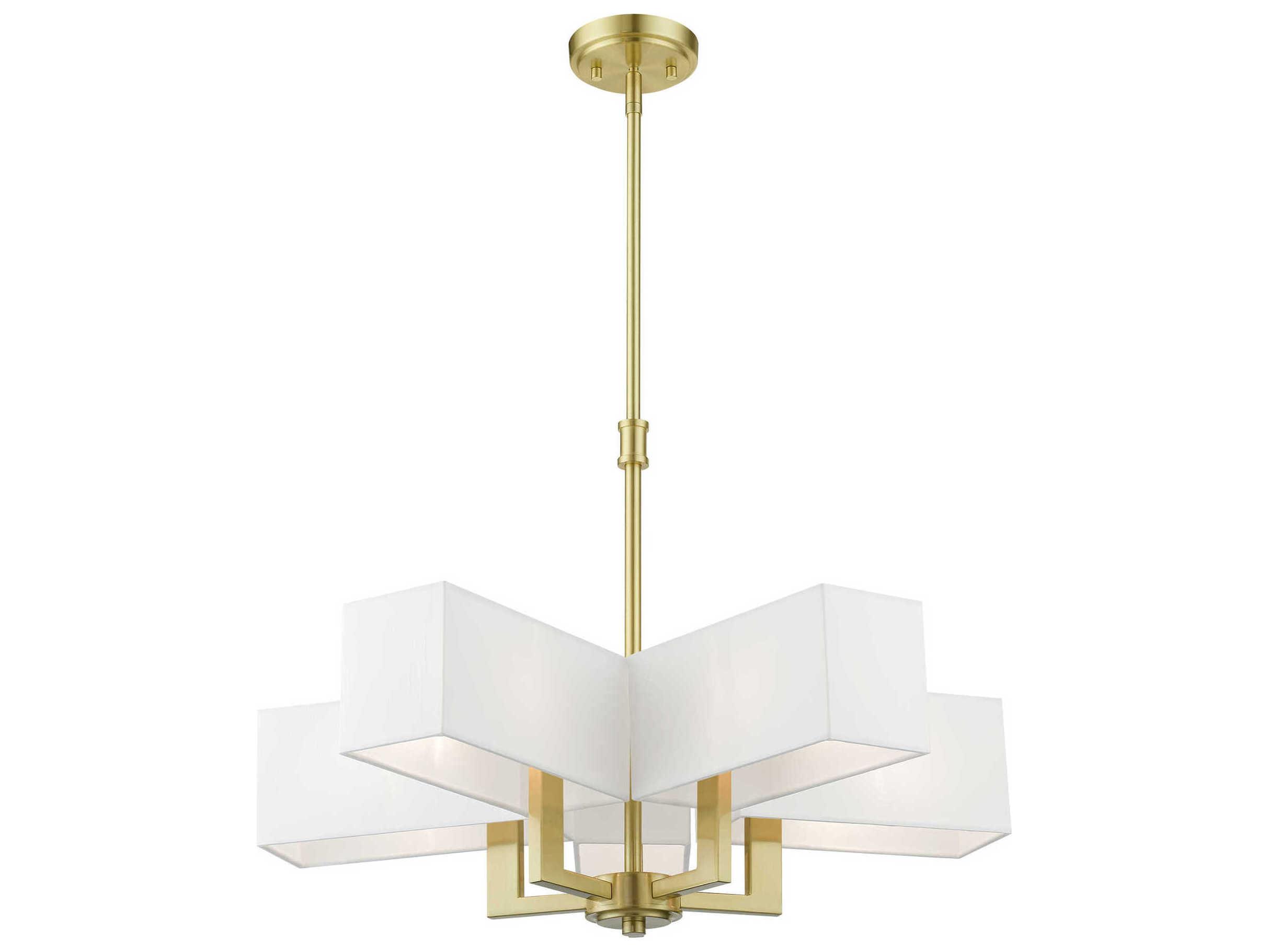 Livex Lighting Rubix 5-Light Black Brass Geometric Chandelier