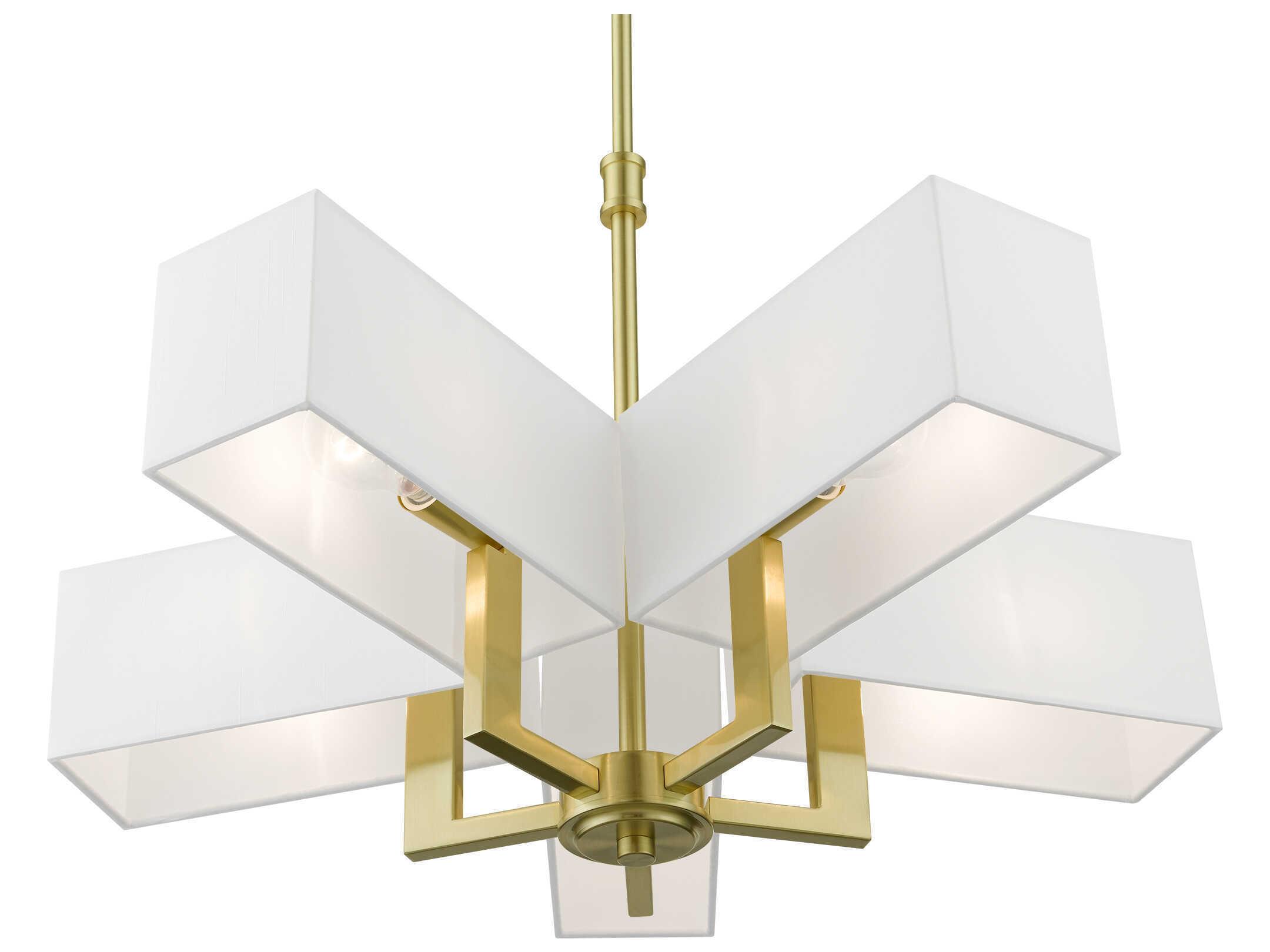 Livex Lighting Rubix 5-Light Black Brass Geometric Chandelier