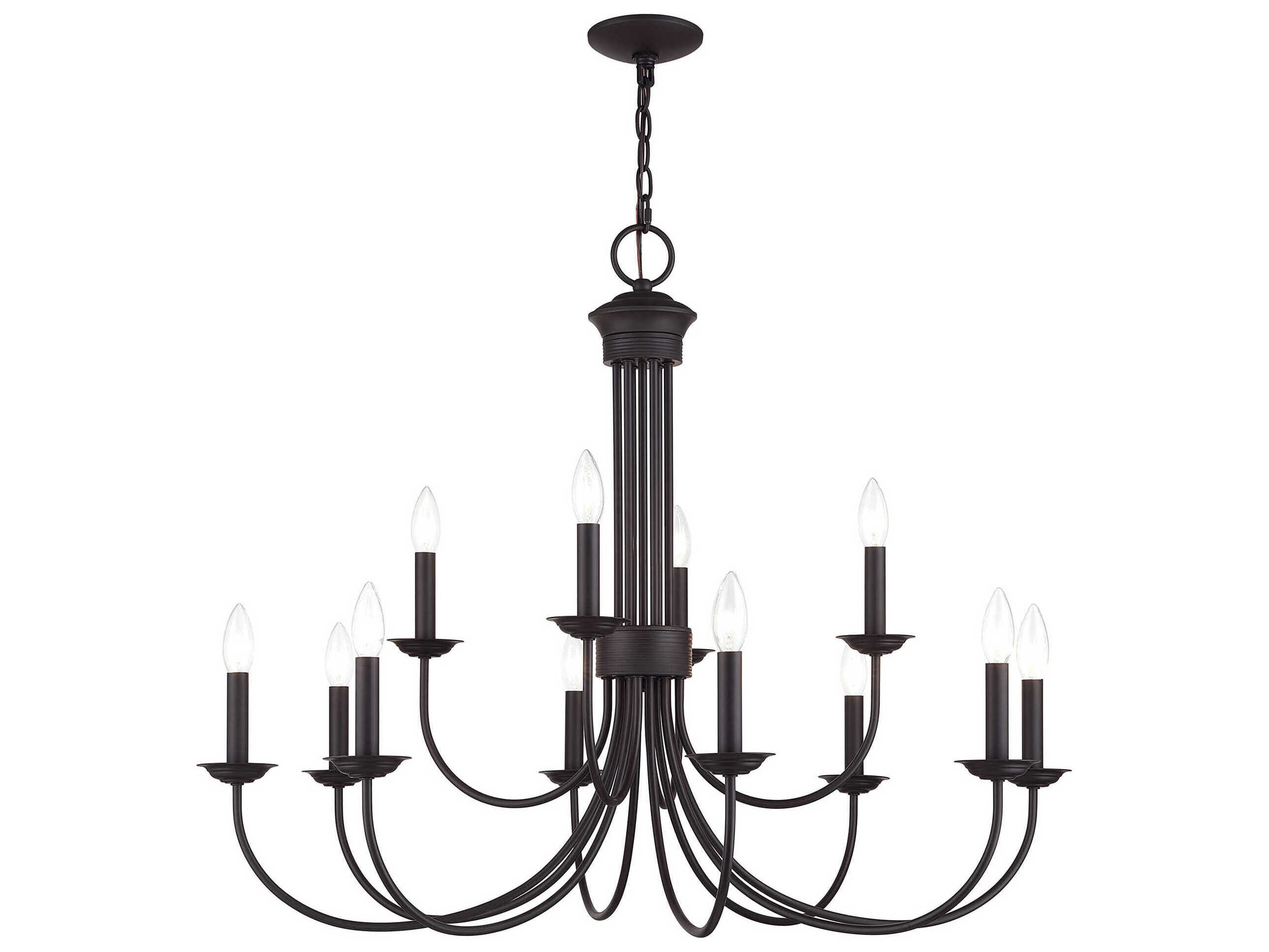 Livex Lighting Estate 12-Light Bronze Chandelier