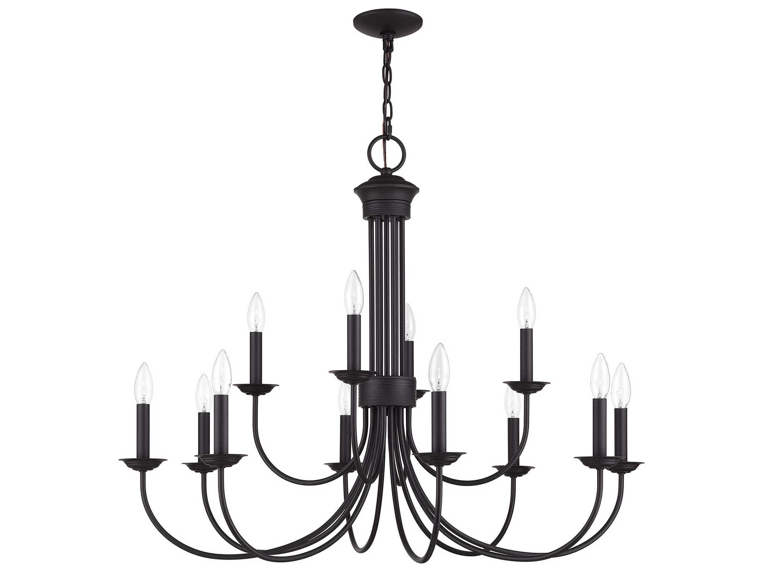 Livex Lighting Estate 12-Light Bronze Chandelier