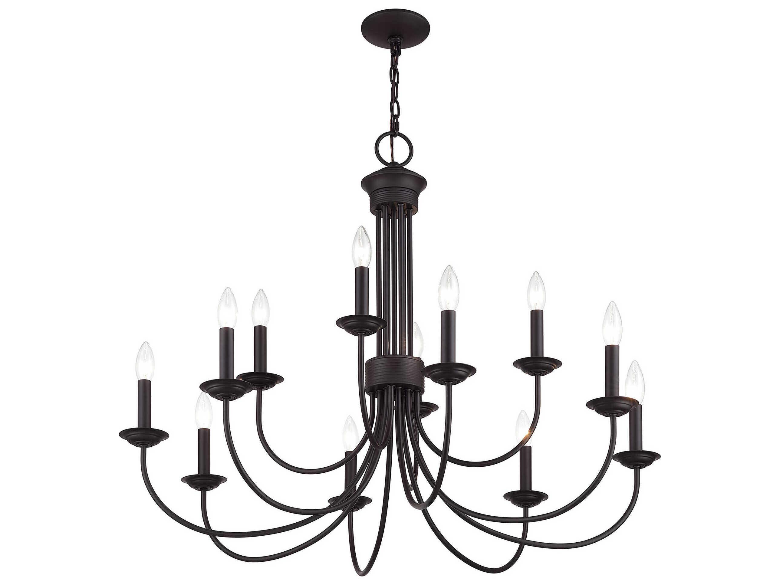 Livex Lighting Estate 12-Light Bronze Chandelier