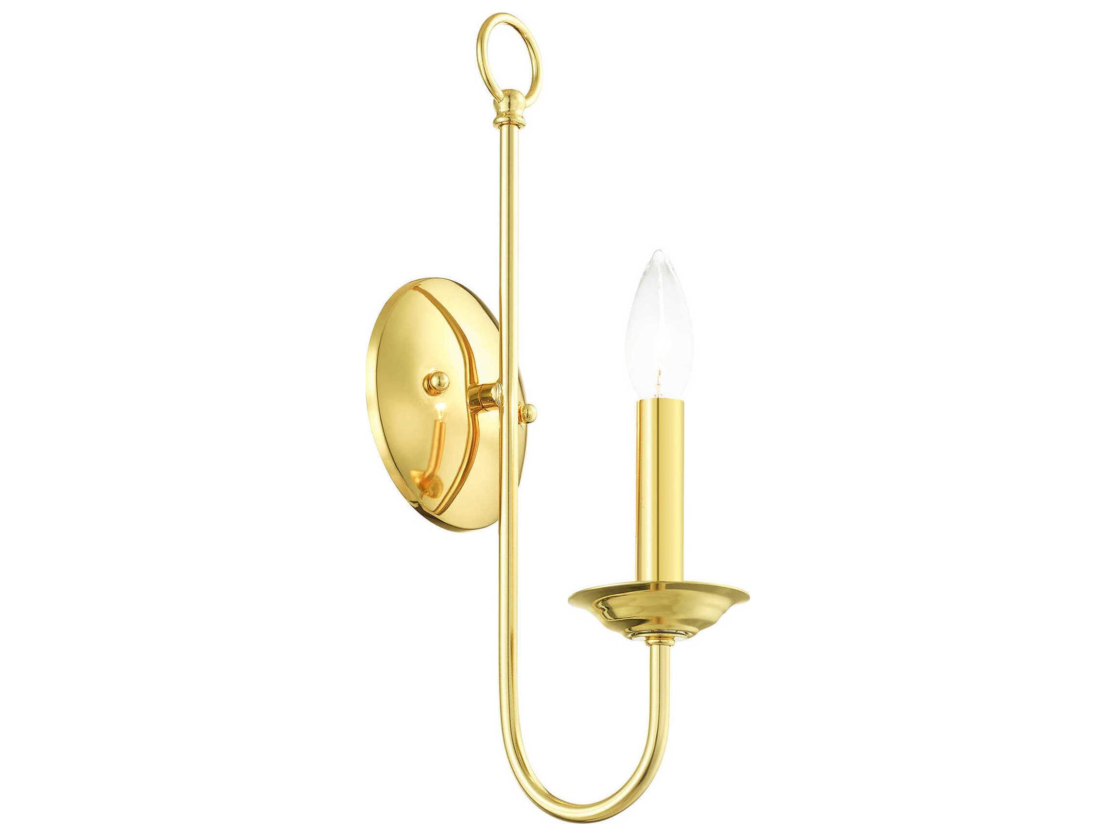 Livex Lighting Estate 1-Light Polished Brass Wall Sconce