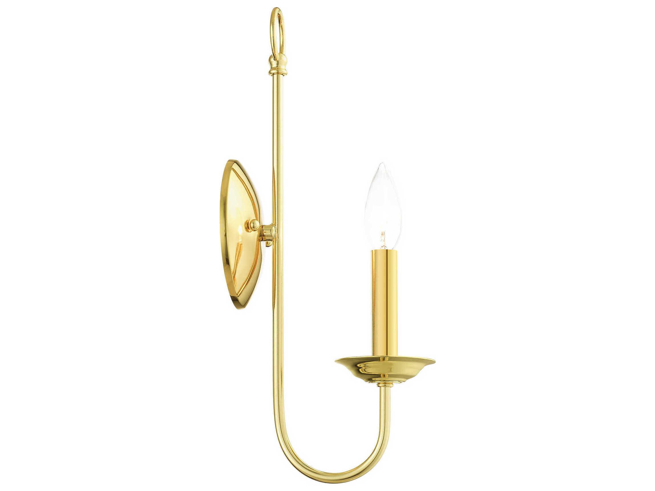 Livex Lighting Estate 1-Light Polished Brass Wall Sconce