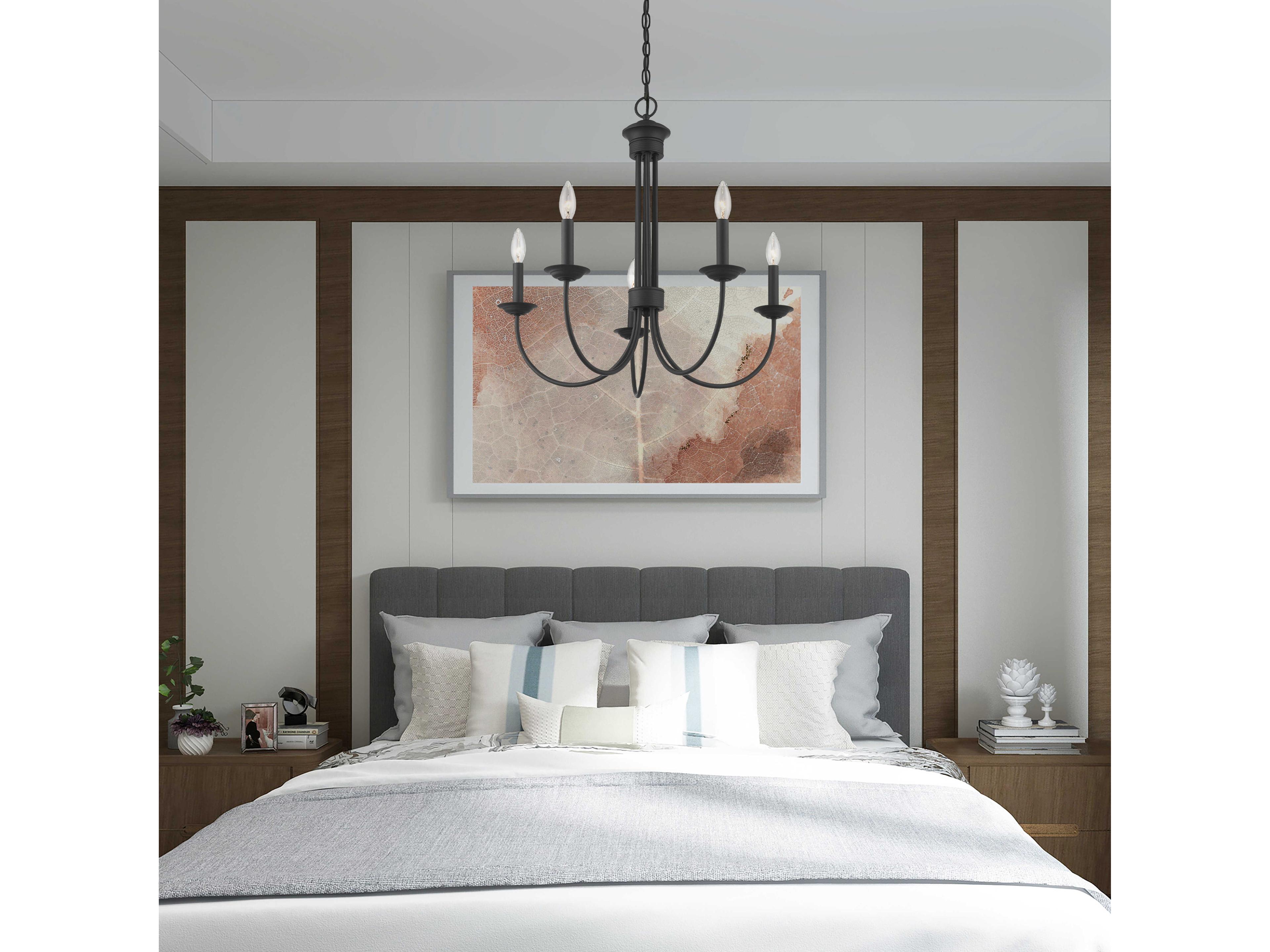 Livex Lighting Estate 5-Light Black Candelabra Chandelier