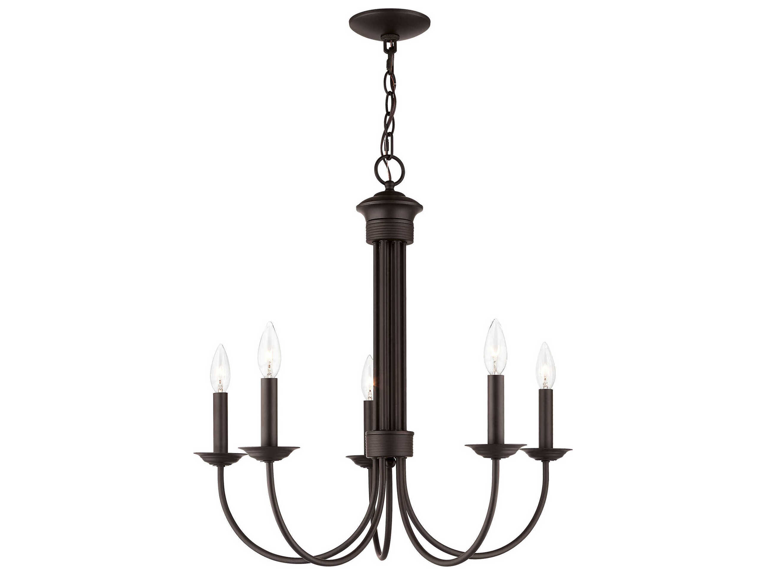 Livex Lighting Estate 5-Light Bronze Candelabra Chandelier