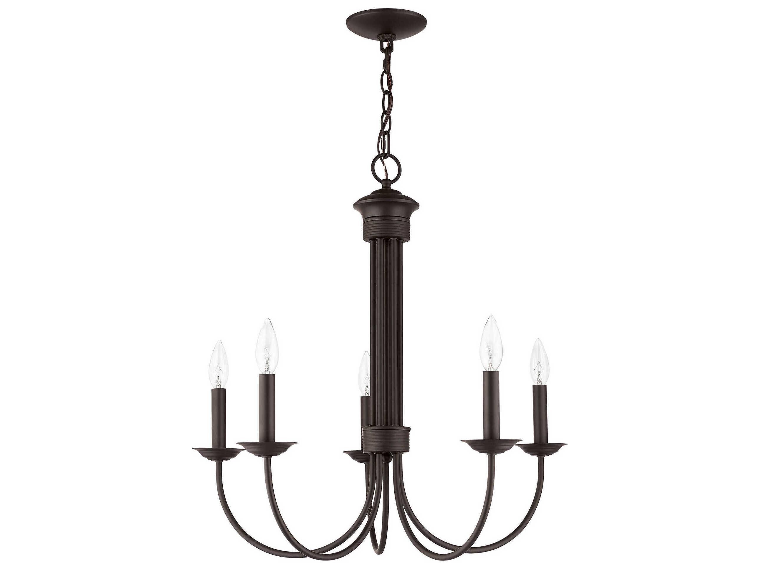 Livex Lighting Estate 5-Light Bronze Candelabra Chandelier