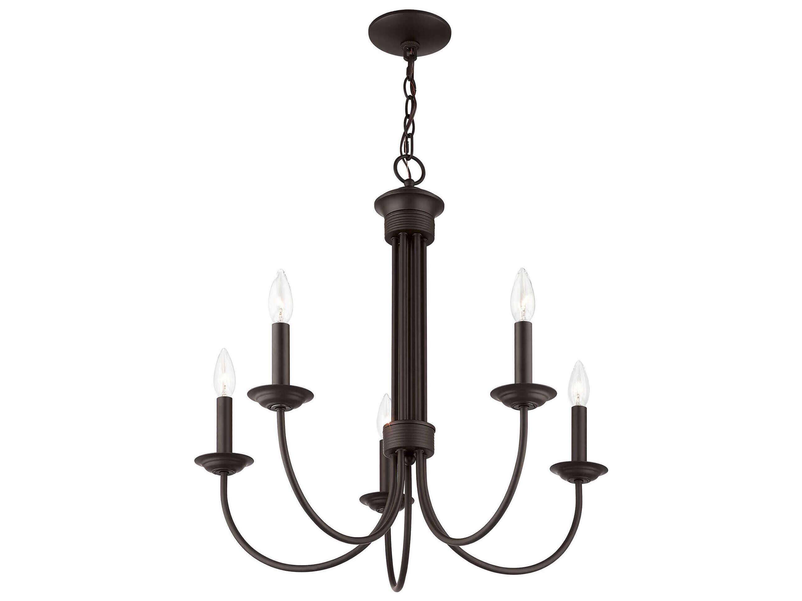 Livex Lighting Estate 5-Light Bronze Candelabra Chandelier