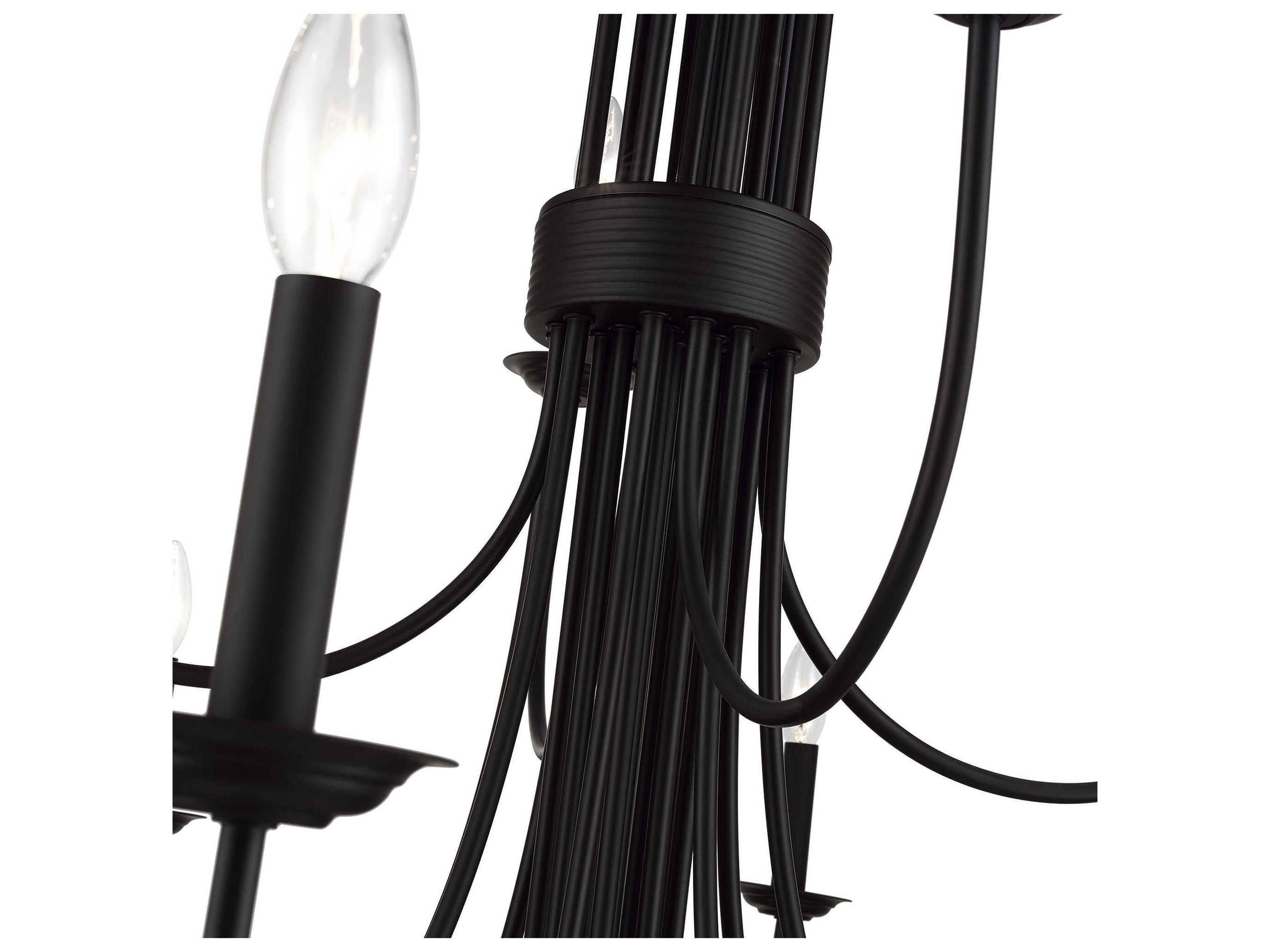 Livex Lighting Estate 24-Light Black Chandelier