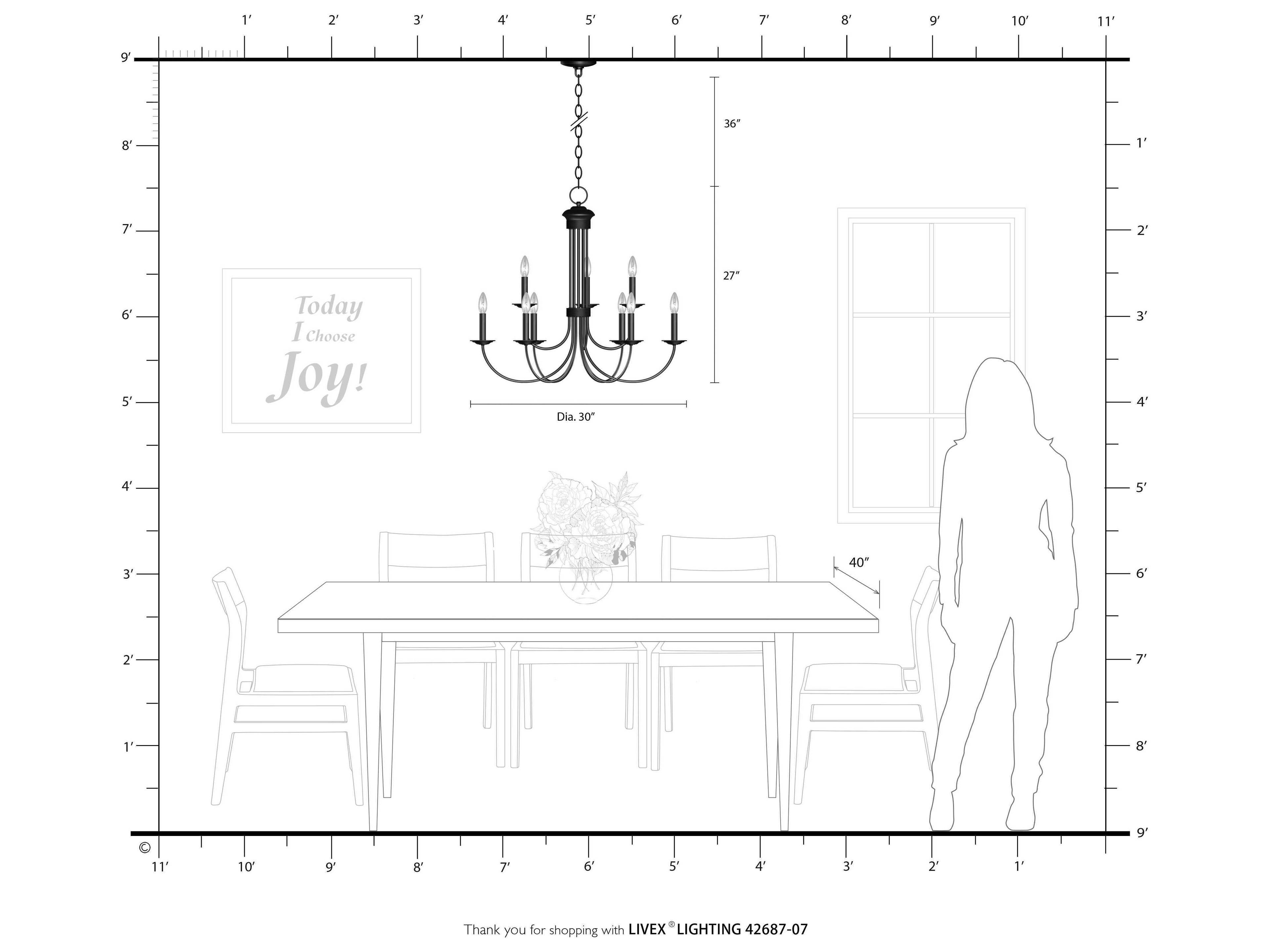 Livex Lighting Estate 9-Light Bronze Candelabra Tiered Chandelier