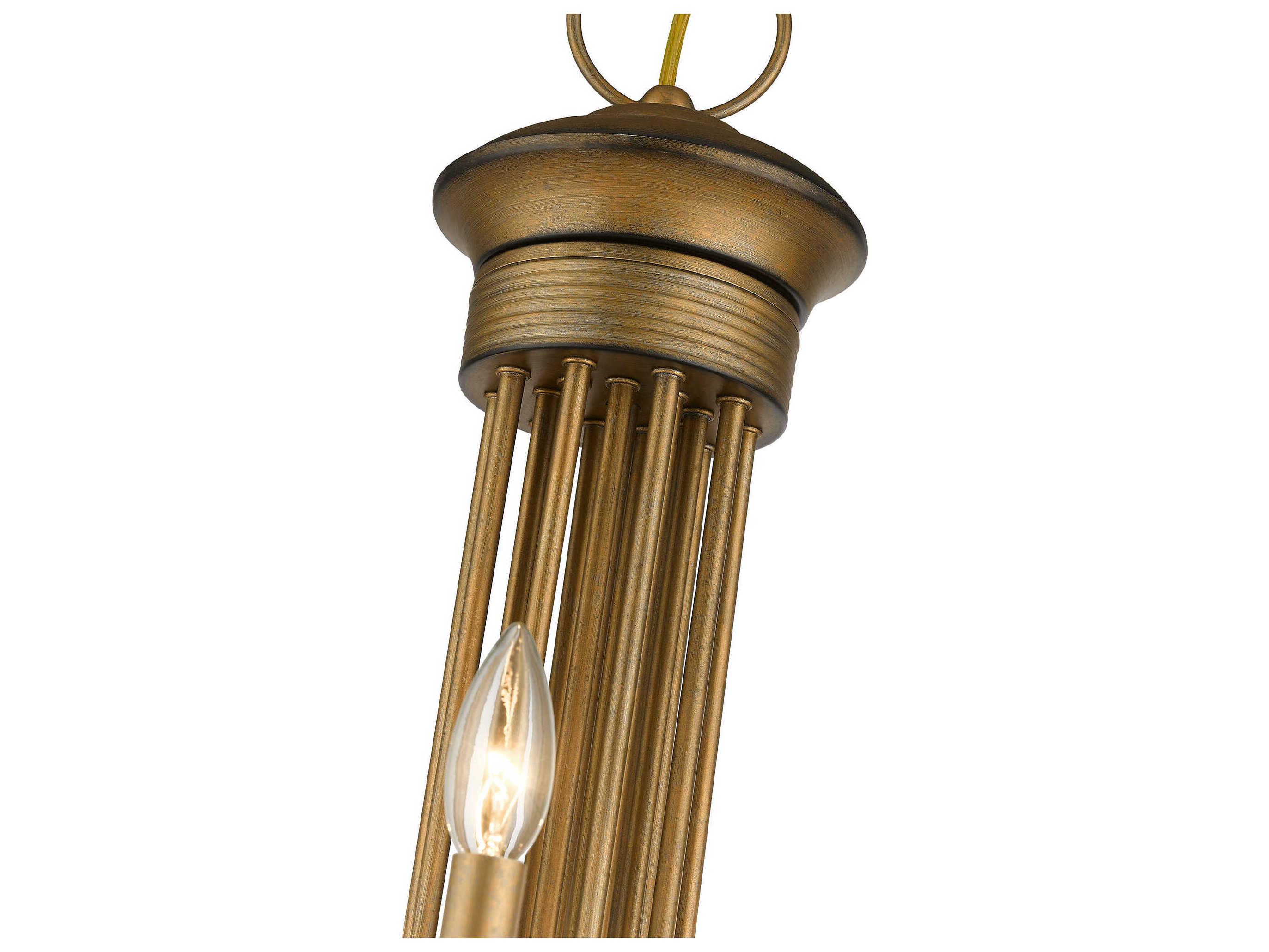 Livex Lighting Estate 21-Light Antique Gold Leaf Candelabra Chandelier