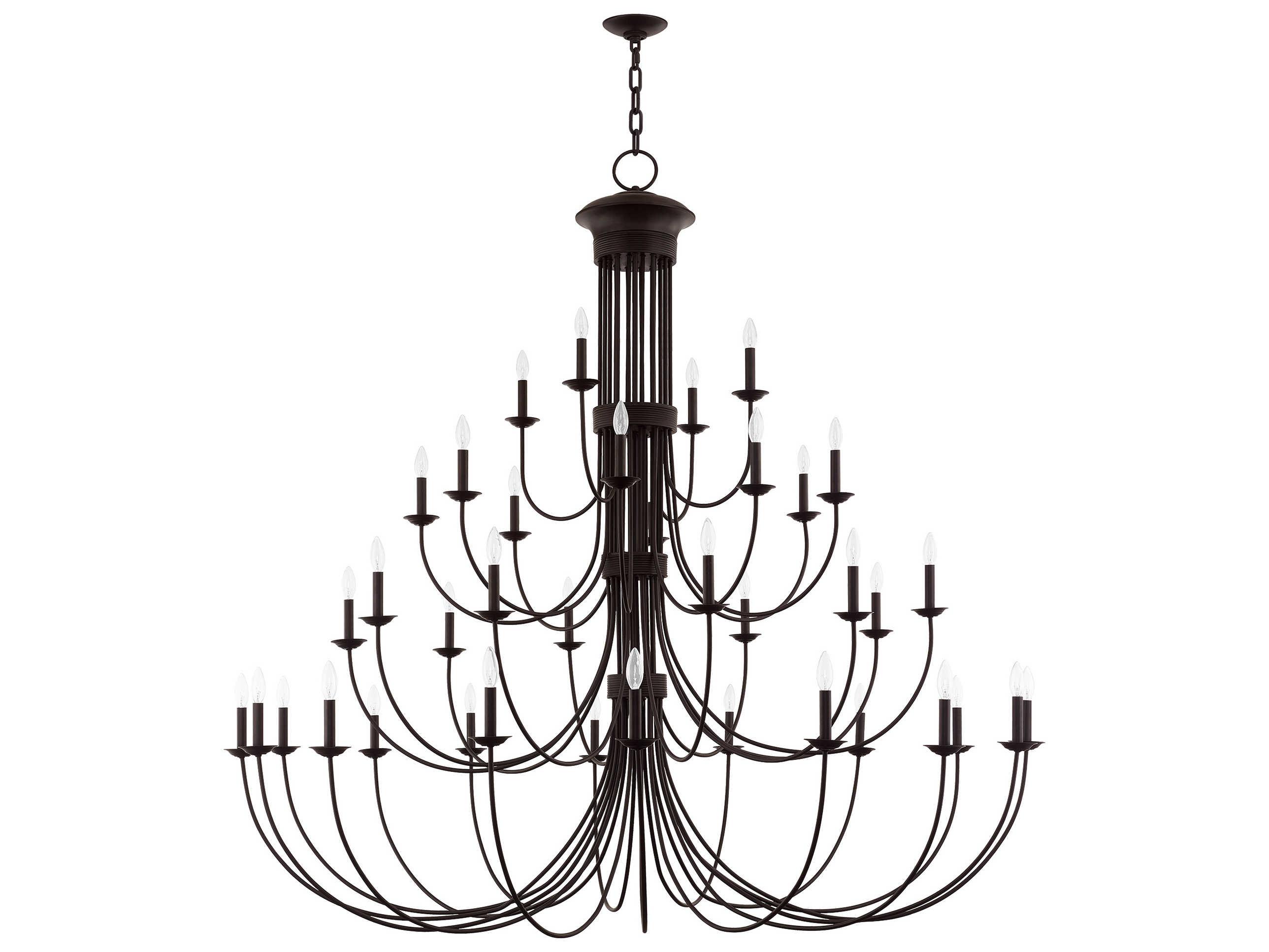 Livex Lighting Estate 38-Light Bronze Tiered Chandelier