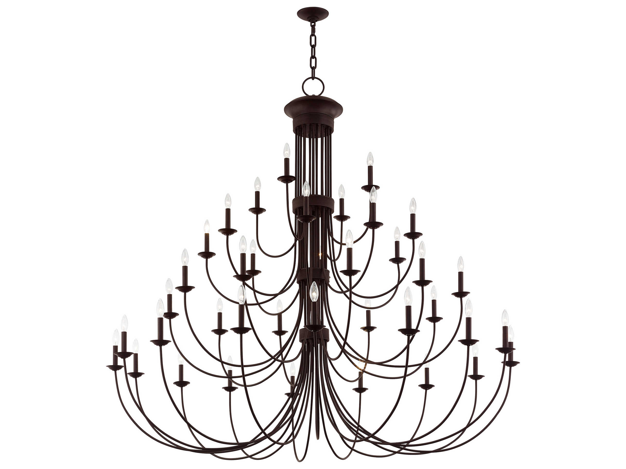 Livex Lighting Estate 38-Light Bronze Tiered Chandelier