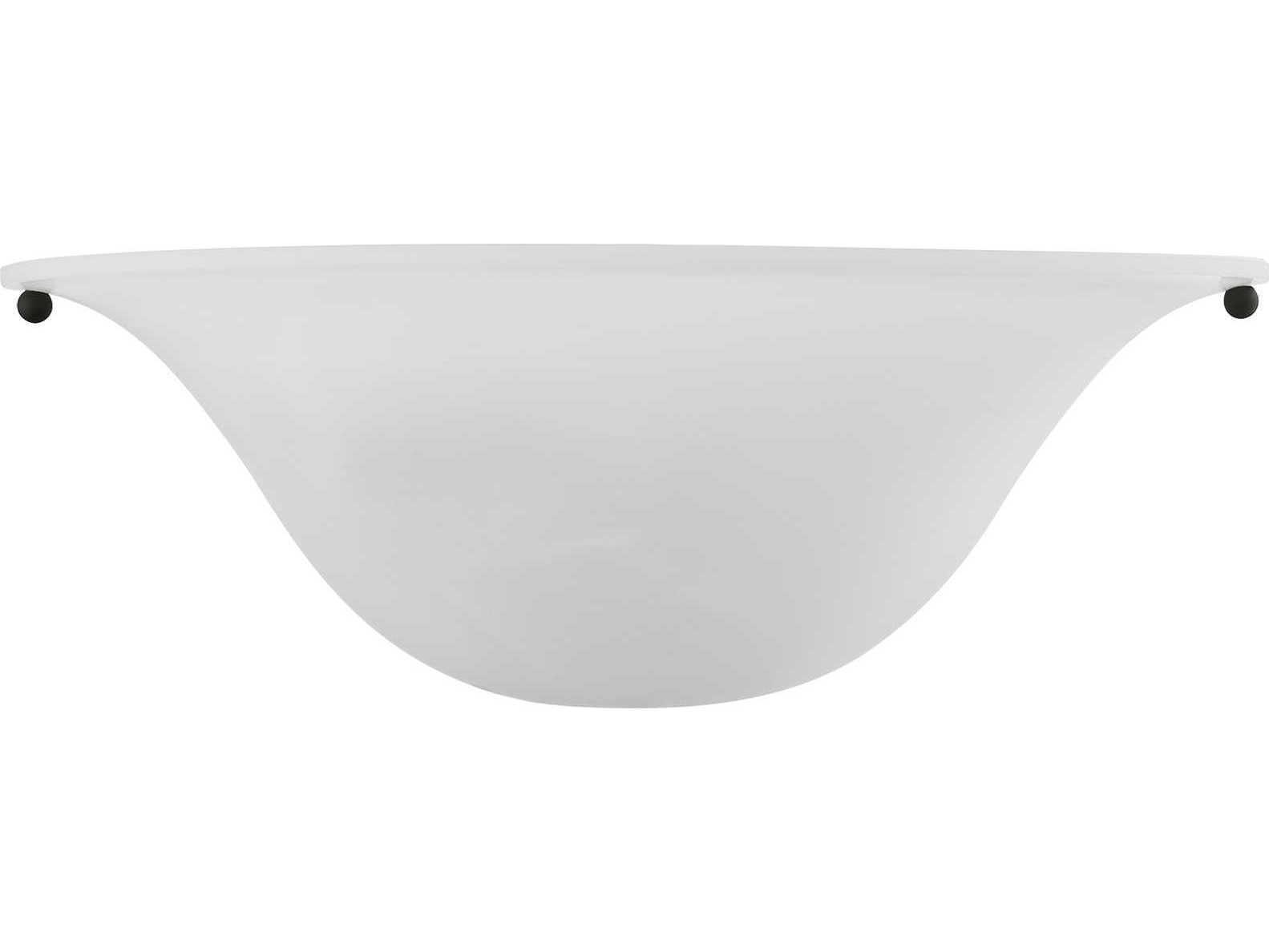 Livex Lighting Wynnewood 1-Light Black Glass Wall Sconce