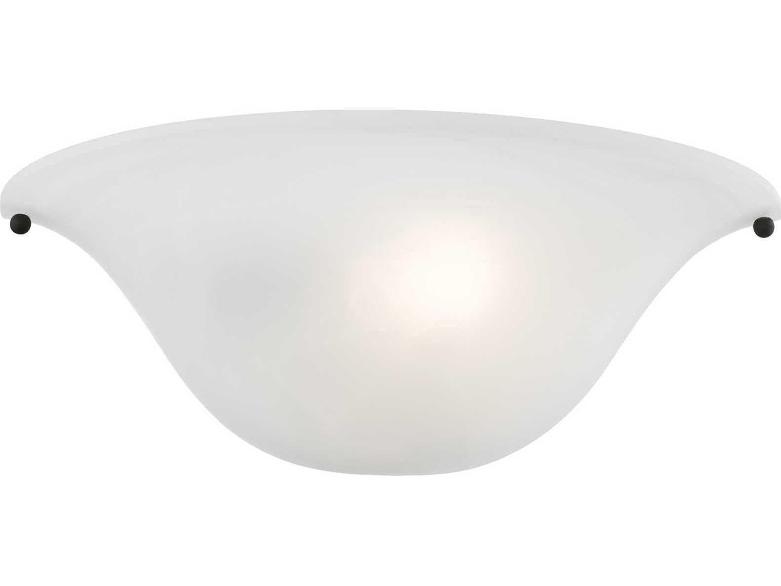 Livex Lighting Wynnewood 1-Light Black Glass Wall Sconce