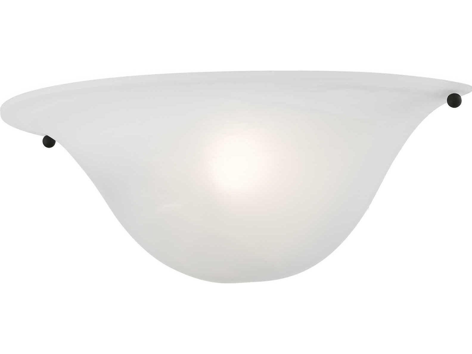 Livex Lighting Wynnewood 1-Light Black Glass Wall Sconce