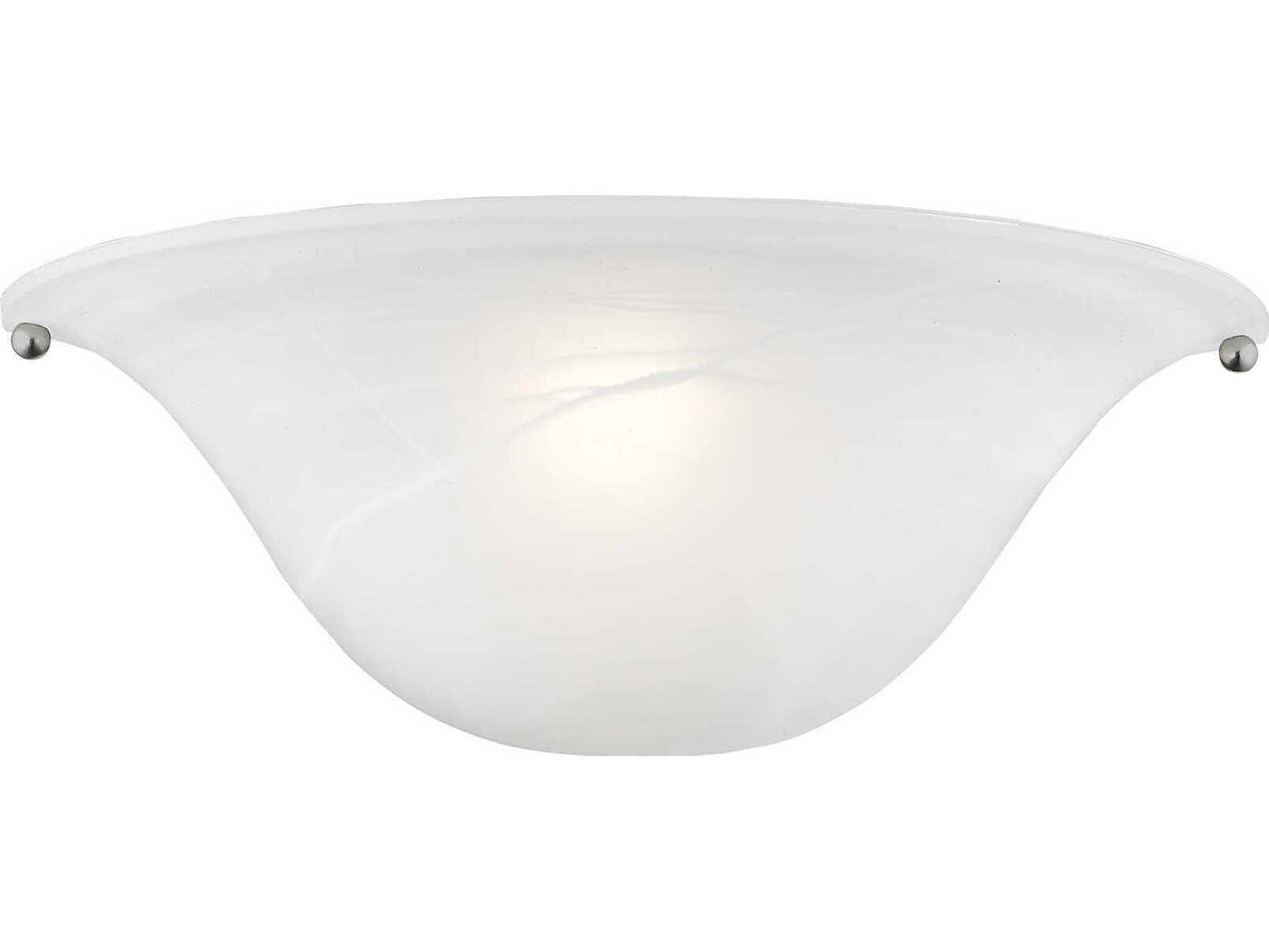 Livex Lighting Wynnewood 1-Light Painted Satin Nickel Glass Wall Sconce