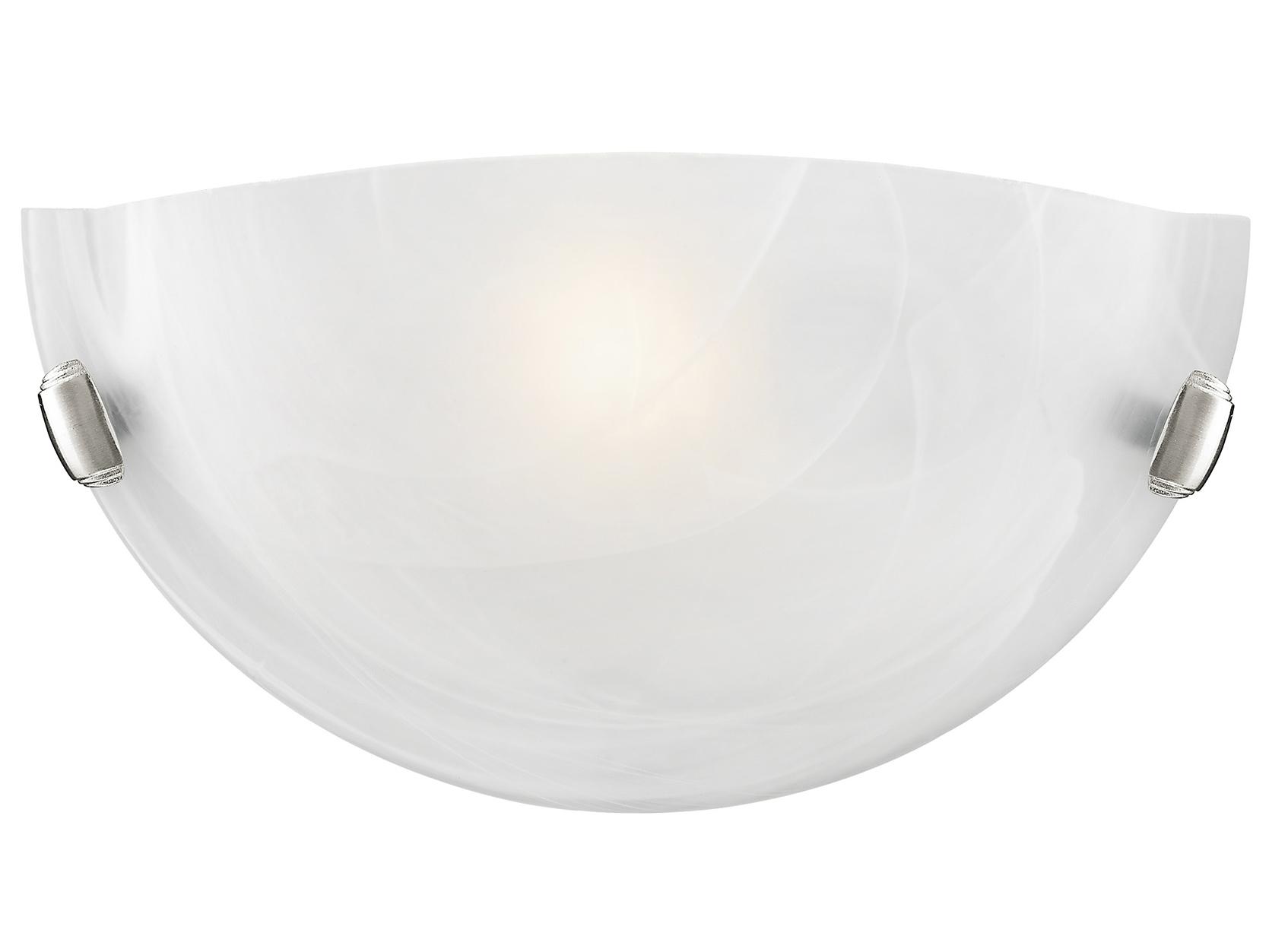 Livex Lighting Oasis 1-Light Brushed Nickel Glass Wall Sconce